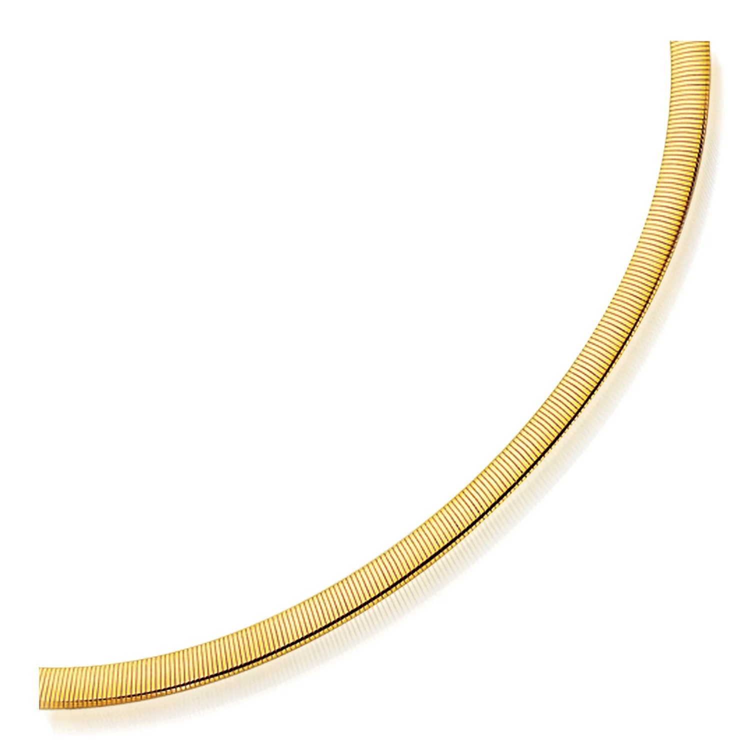 6.0mm 14k Two Tone Gold Reversible Omega Necklace - Image 4