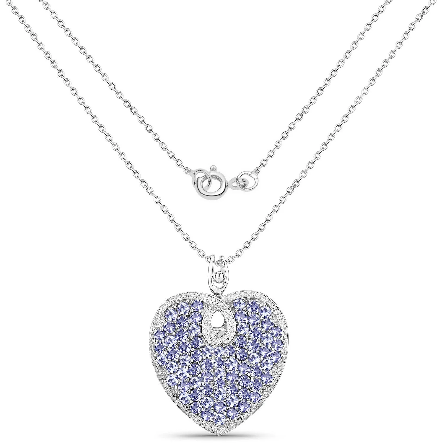 6.17 Carat Genuine Tanzanite .925 Sterling Silver Pendant - Image 2