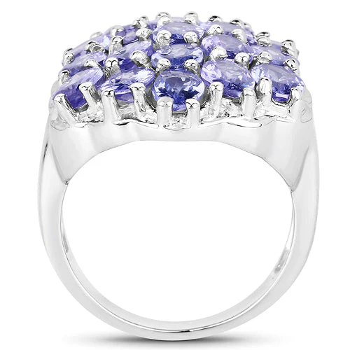 6.27 Carat Genuine Tanzanite .925 Sterling Silver Ring - Image 5