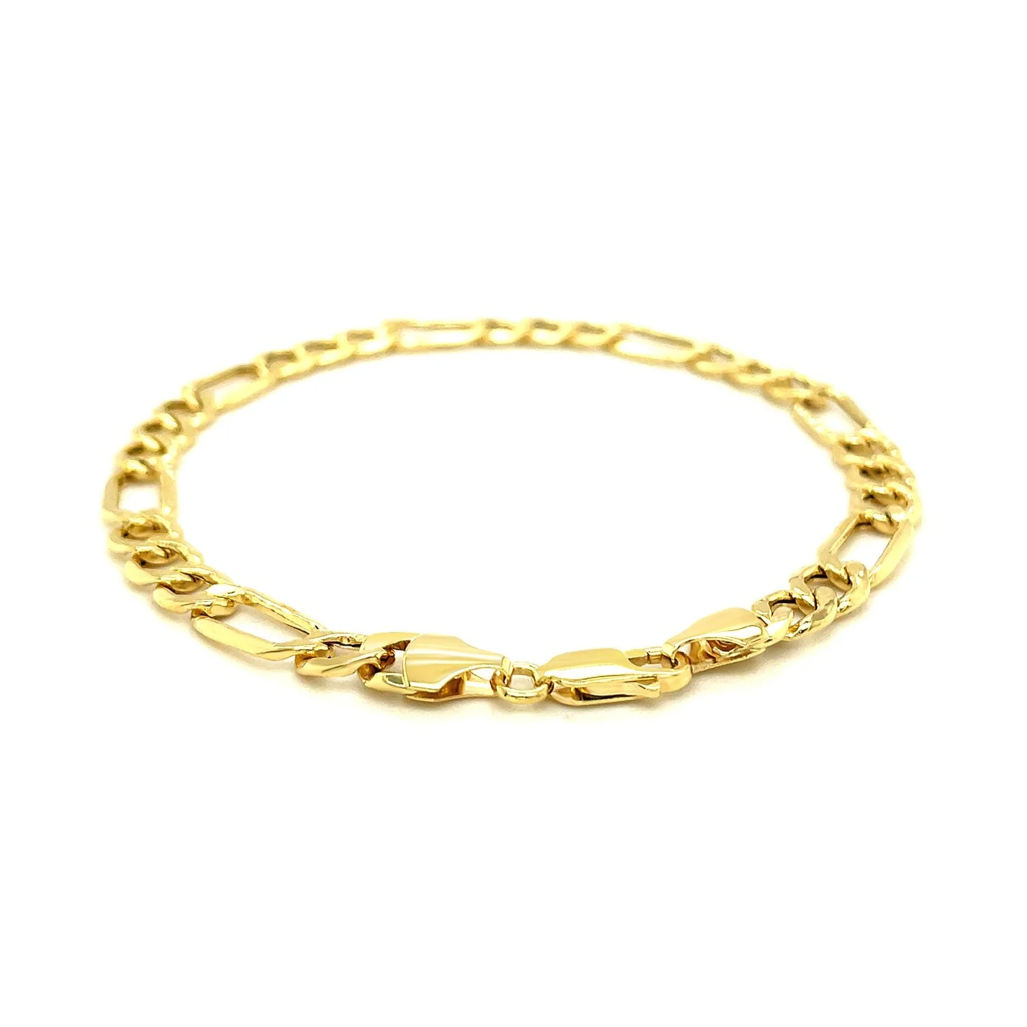 6.5mm 14k Yellow Gold Lite Figaro Bracelet - Image 7