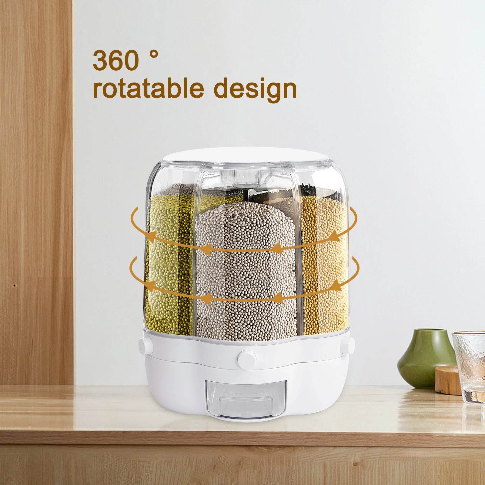 6-Grid Rotating Food Dispenser - Image 4
