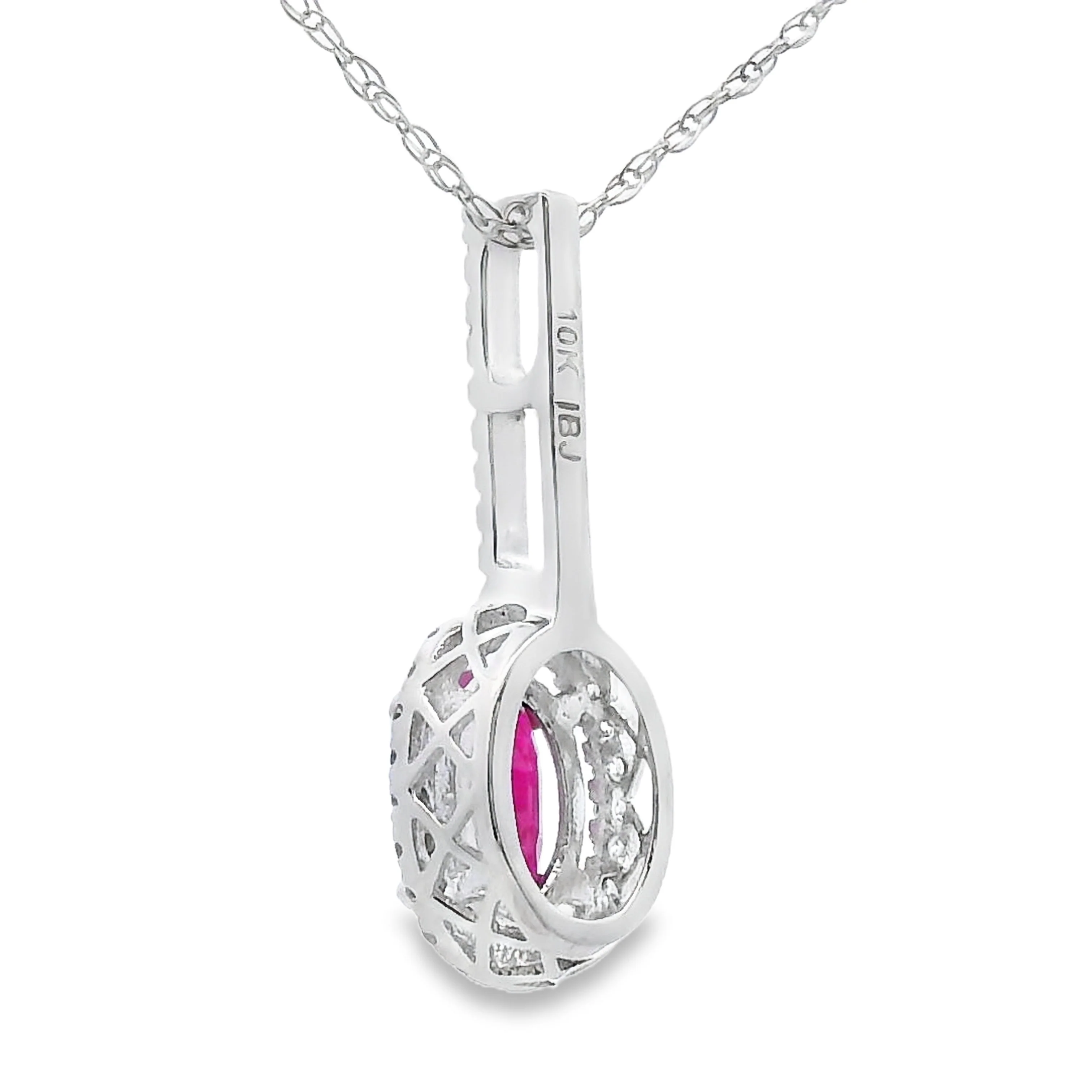 .61ct Ruby Diamond Fashion Pendants 10KT White Gold - Image 2