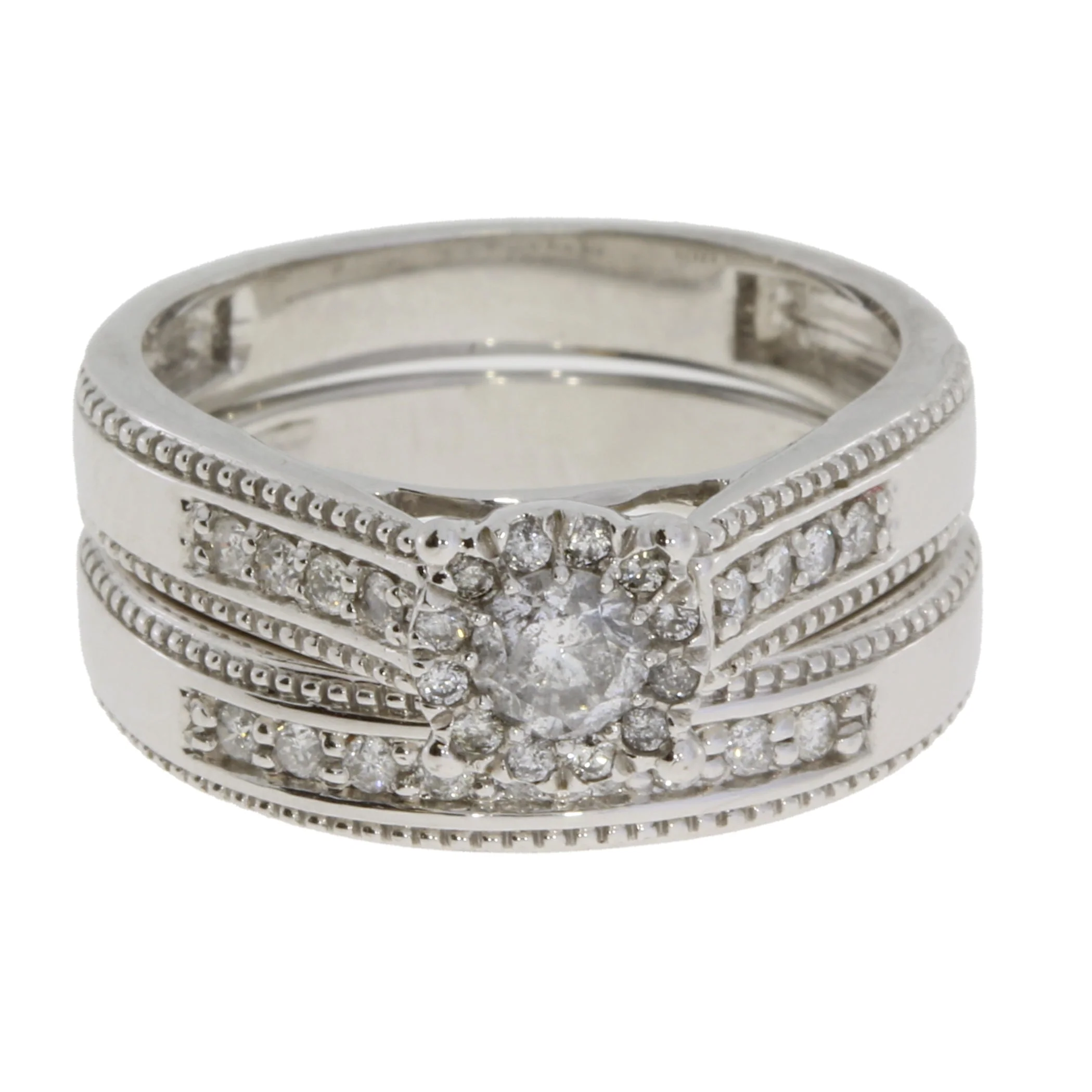 .63ct Diamond Engagement Ring Set 10KT White Gold - Image 2