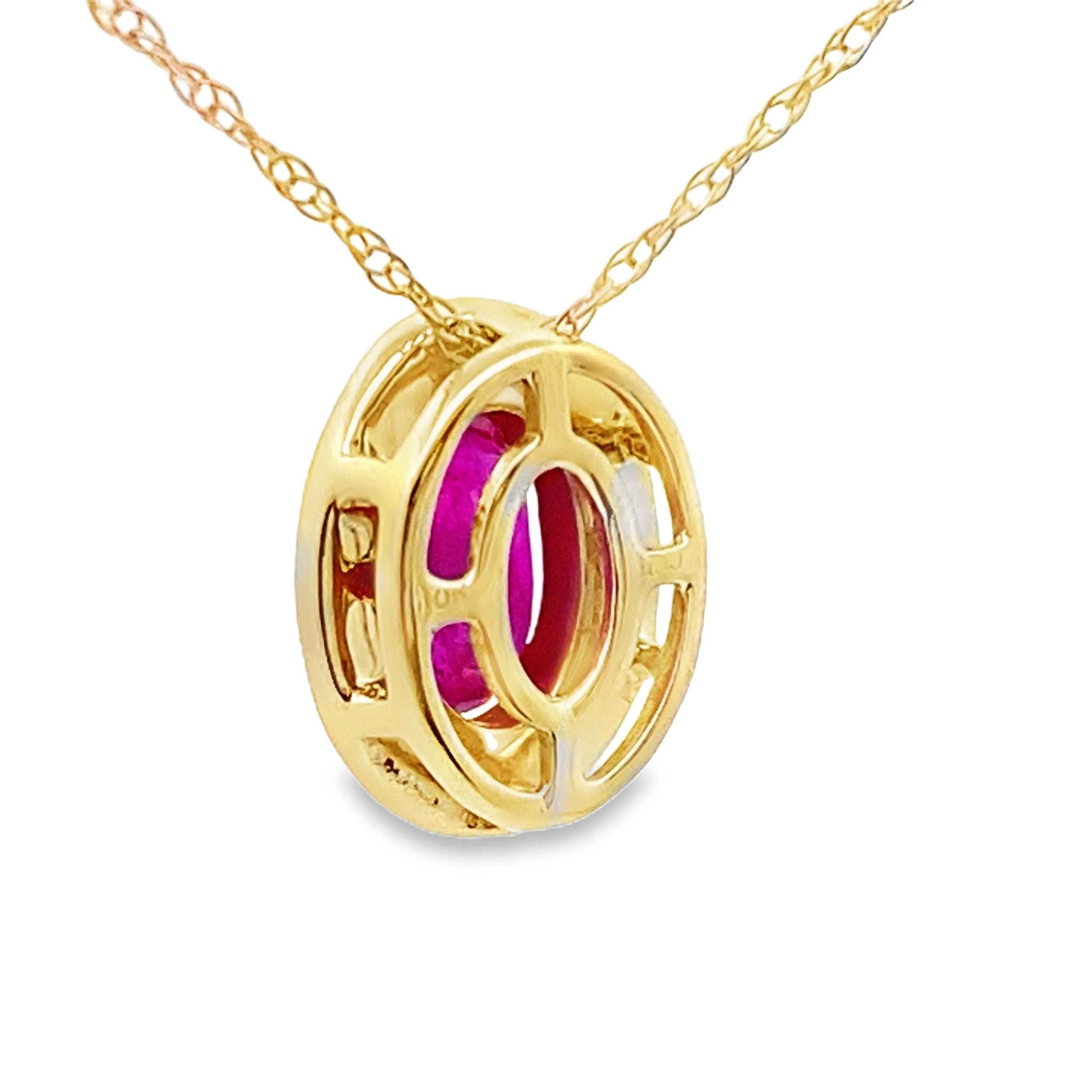 .63ct Ruby Diamond Fashion Pendants 10KT Yellow Gold - Image 2