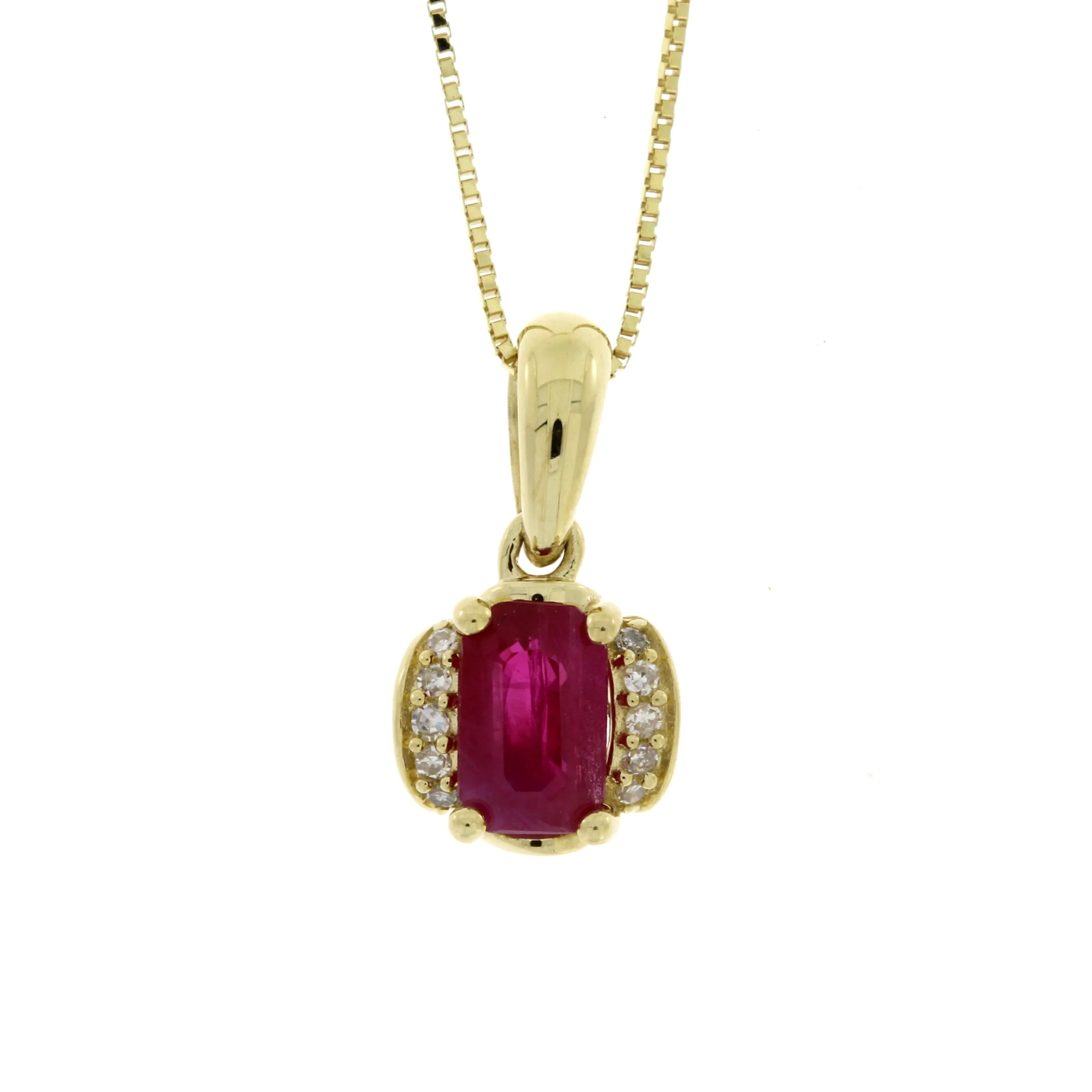 .63ct Ruby Diamond Fashion Pendants 14KT Yellow Gold - Image 3