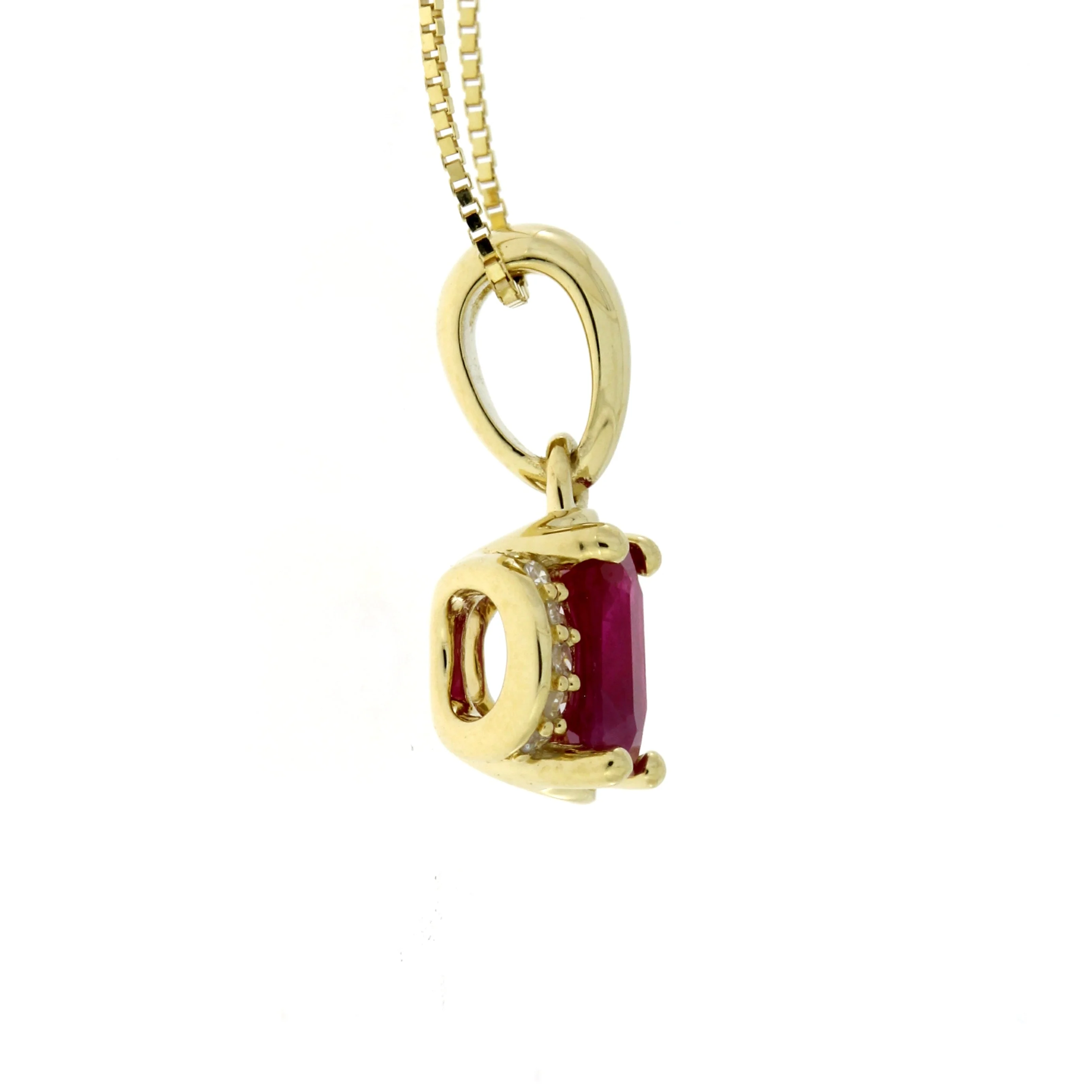 .63ct Ruby Diamond Fashion Pendants 14KT Yellow Gold - Image 5