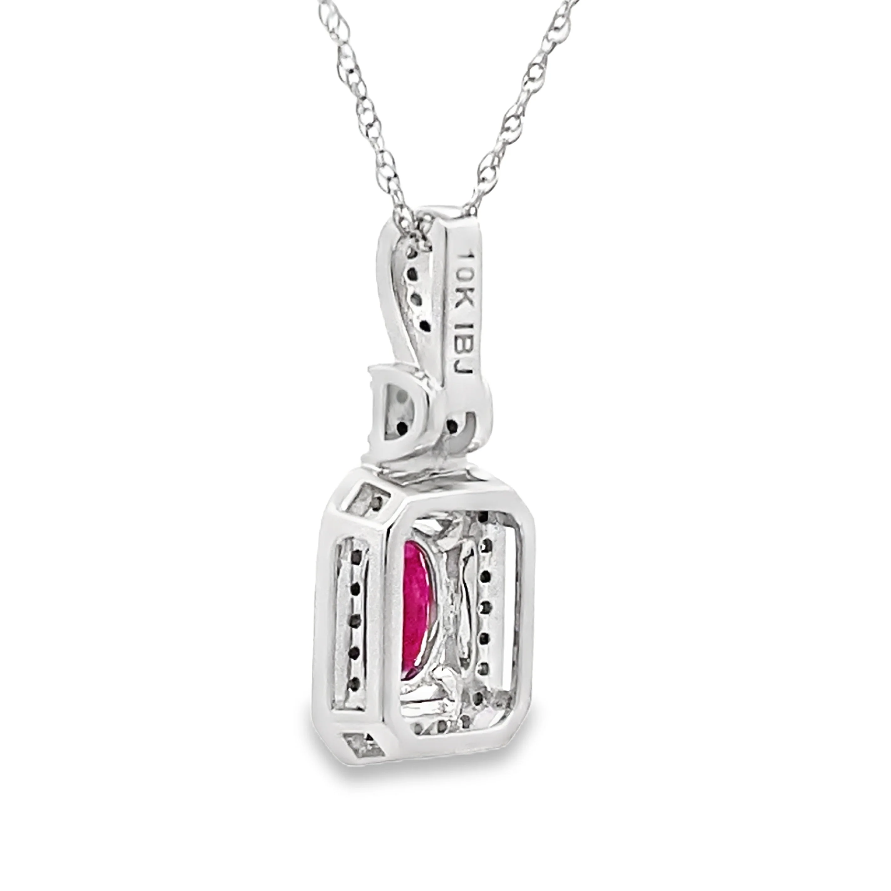 .66ct Ruby Diamond Fashion Pendants 10KT White Gold - Image 2