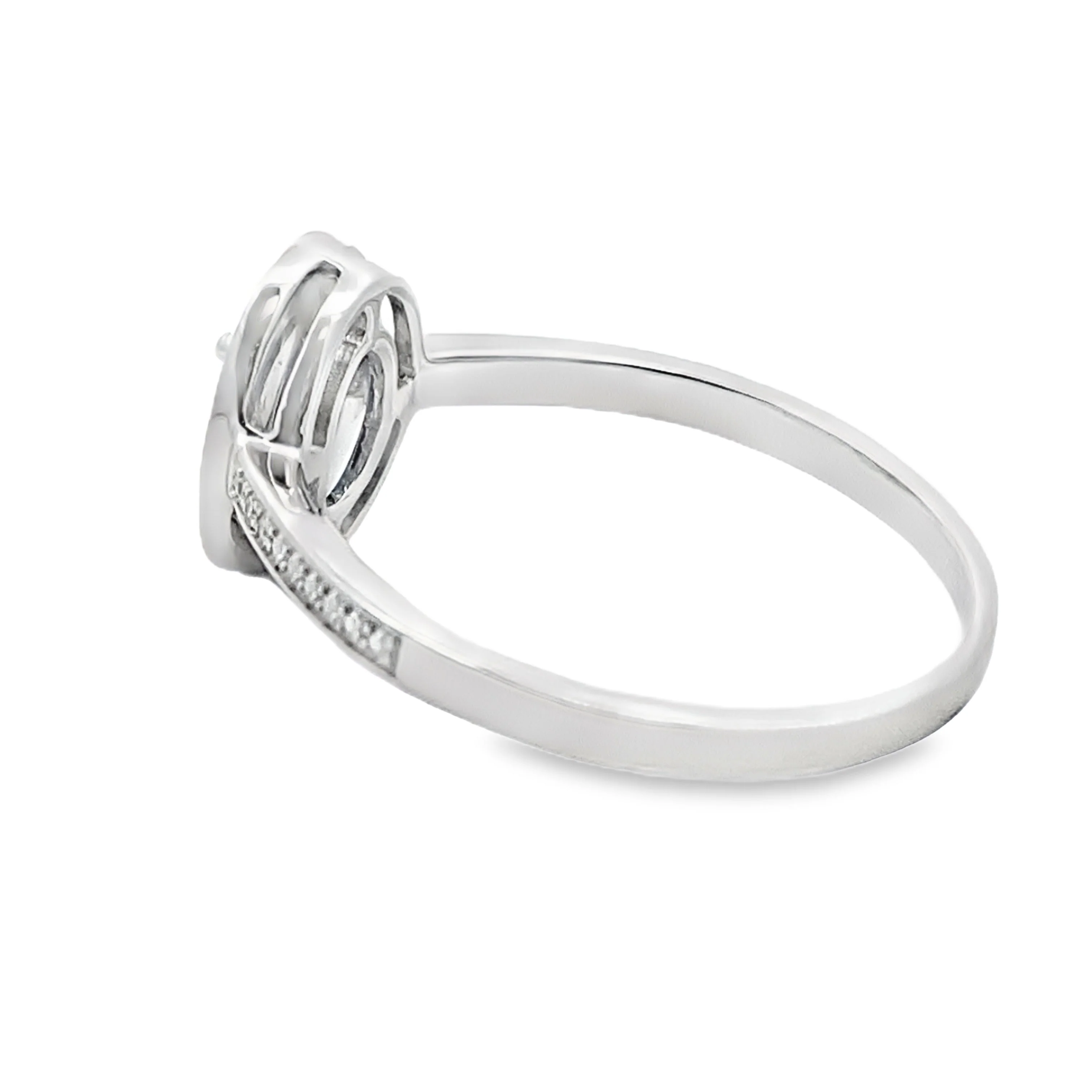 .67ct Sapphire Diamond Ring 10KT White Gold - Image 2