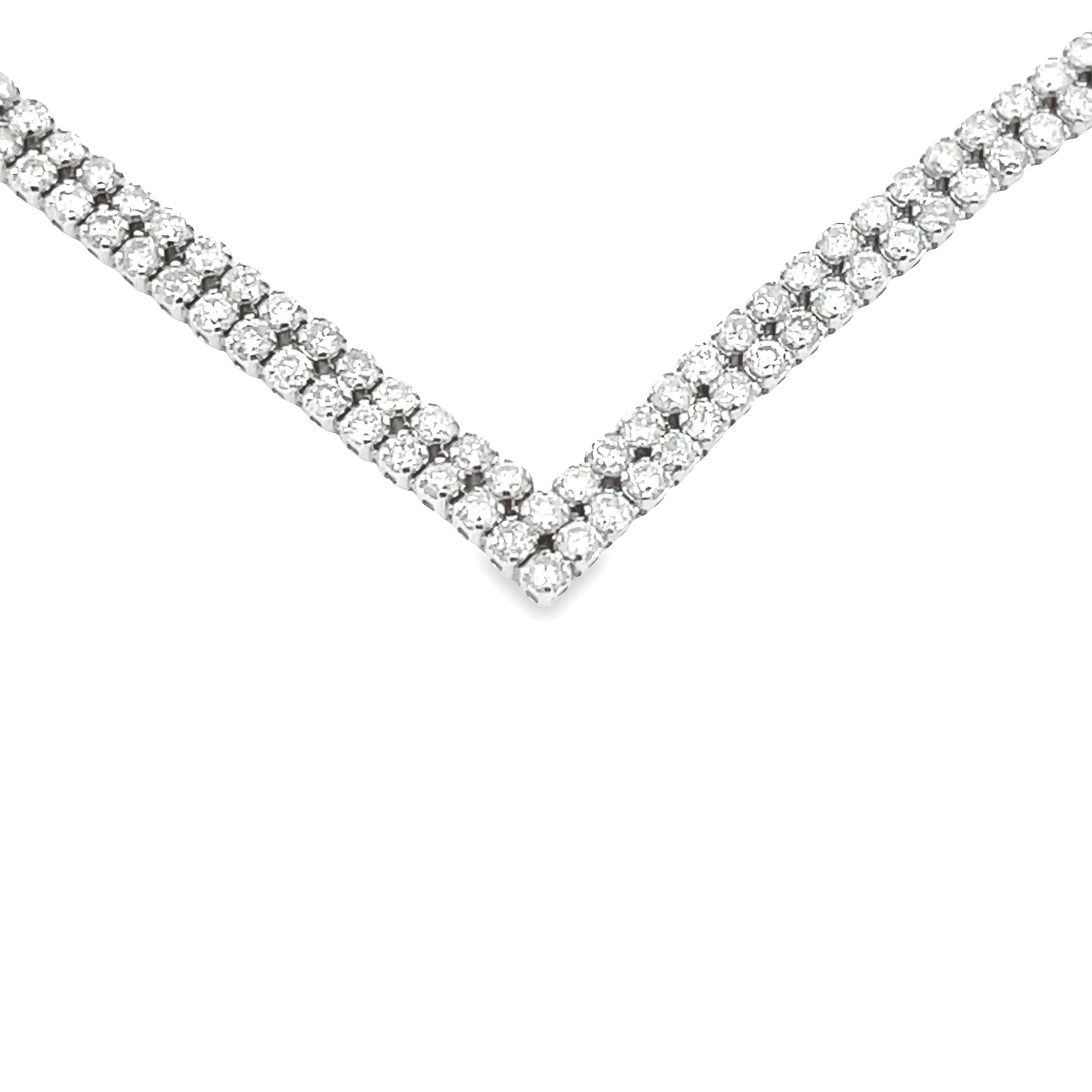 7.00ct Diamond Tennis Necklace 14KT White Gold - Image 7