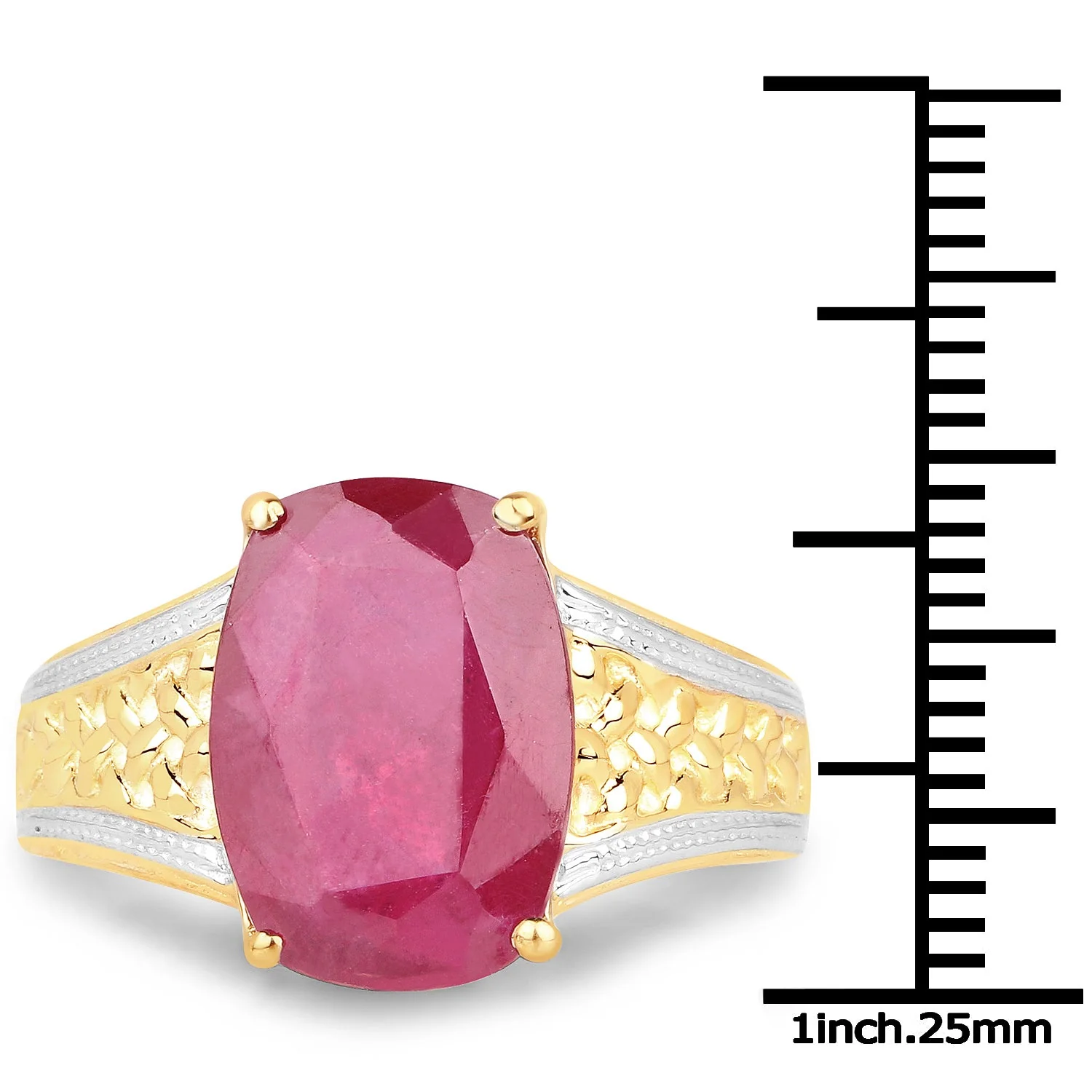 7.50 Carat Glass Filled Ruby .925 Sterling Silver Ring - Image 3