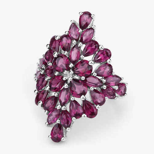 7.52 Carat Genuine Rhodolite .925 Sterling Silver Ring - Image 8