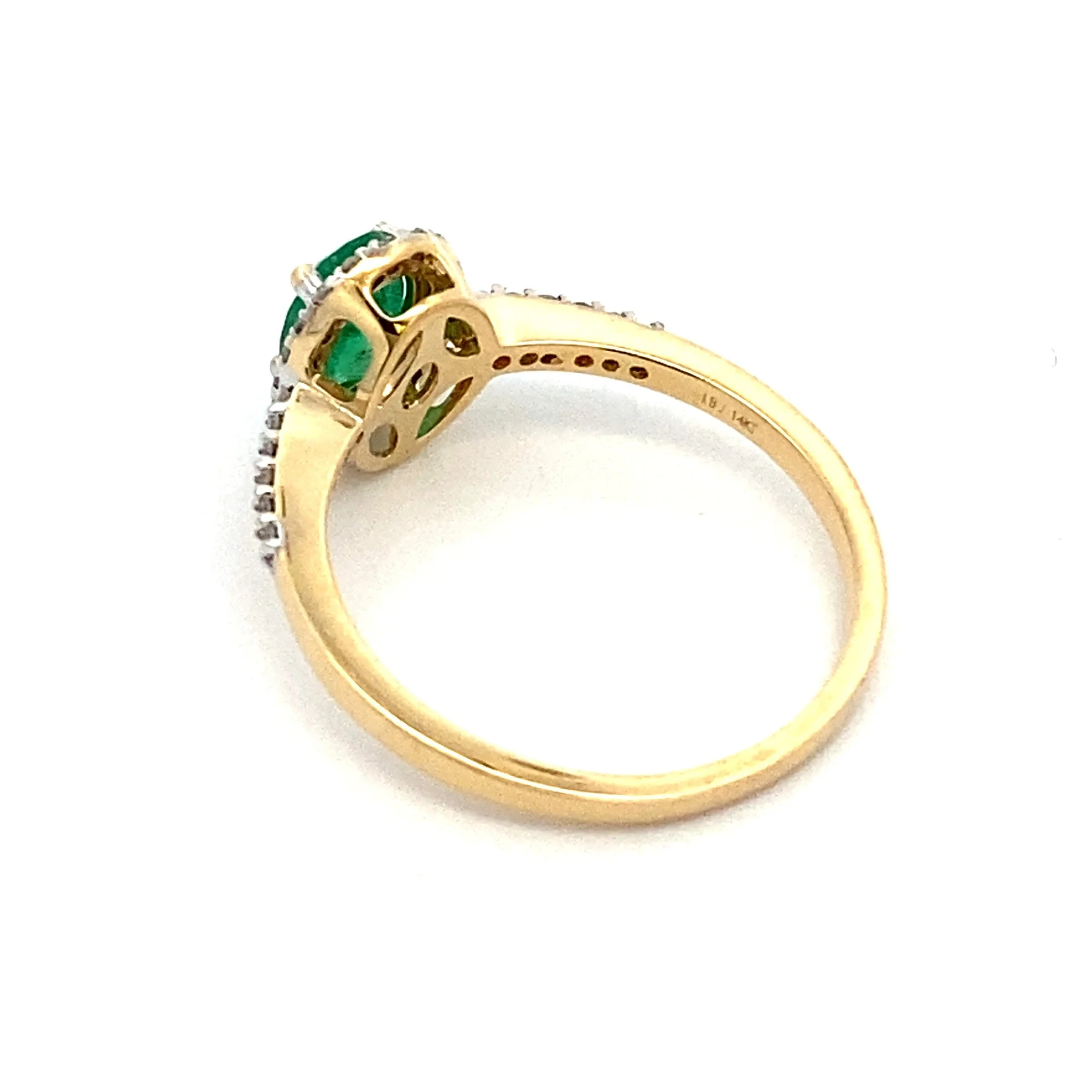 .74ct Emerald Diamond Ring 14KT Yellow Gold - Image 2