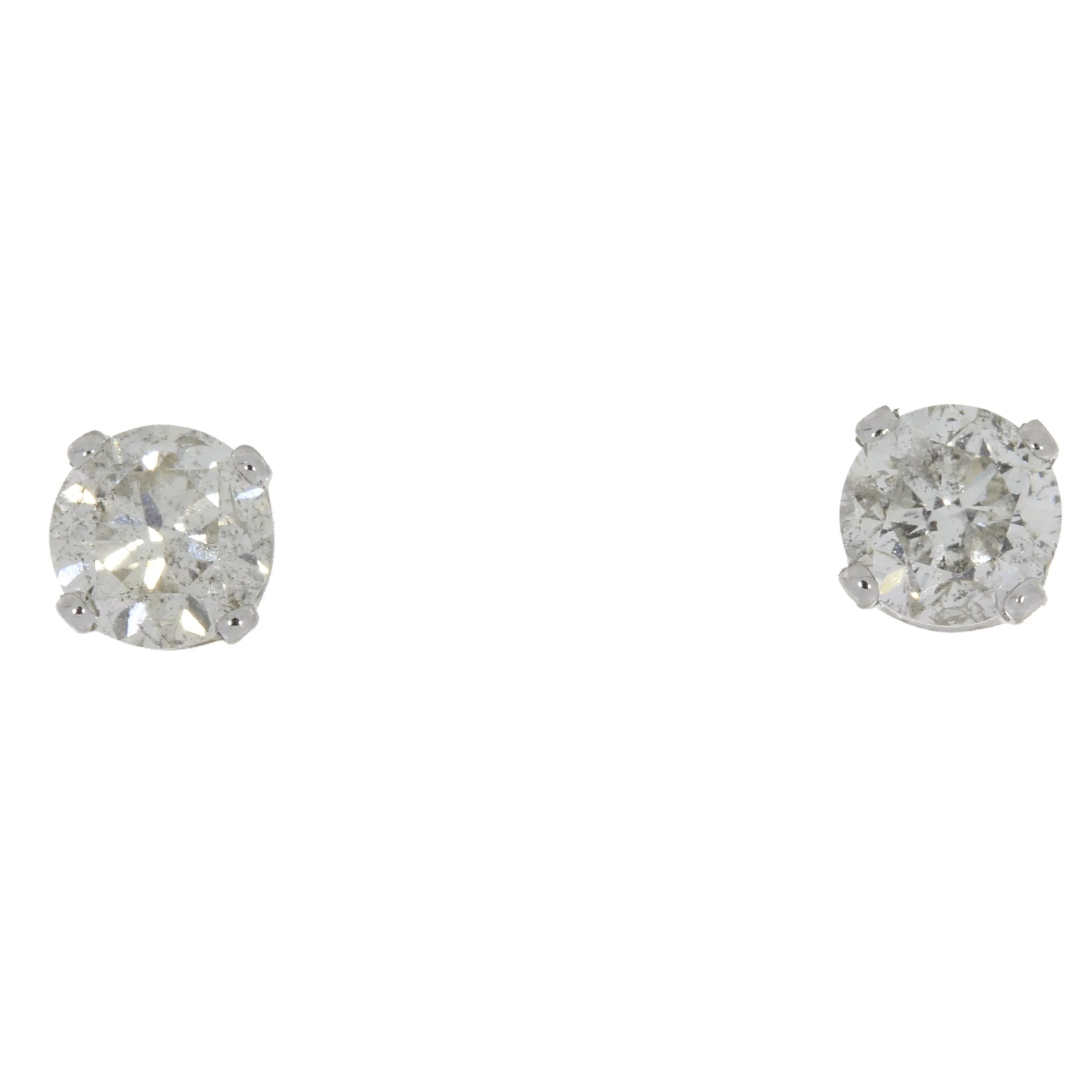 .75ct Diamond Stud Earrings 14KT White Gold - Image 3