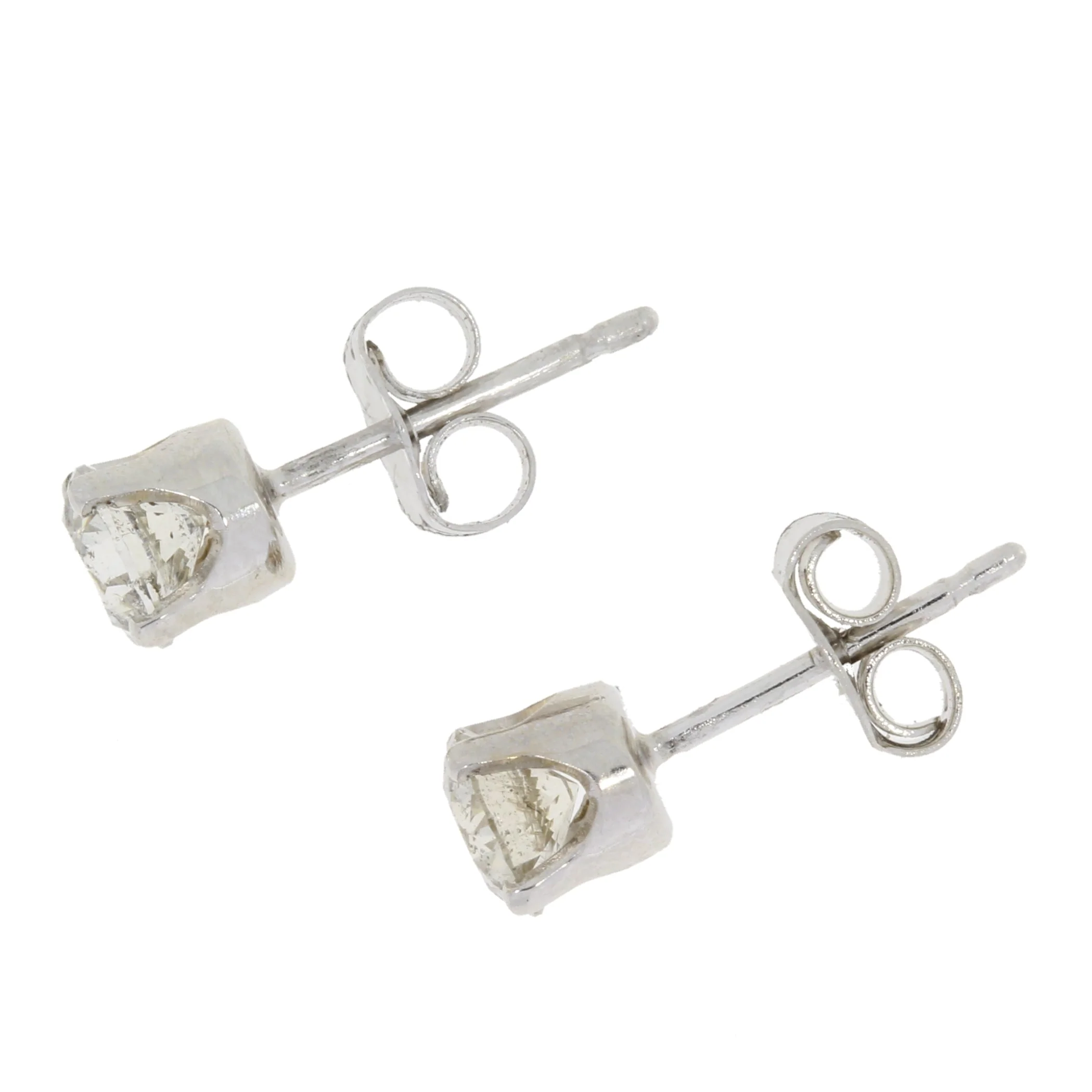 .75ct Diamond Stud Earrings 14KT White Gold - Image 5