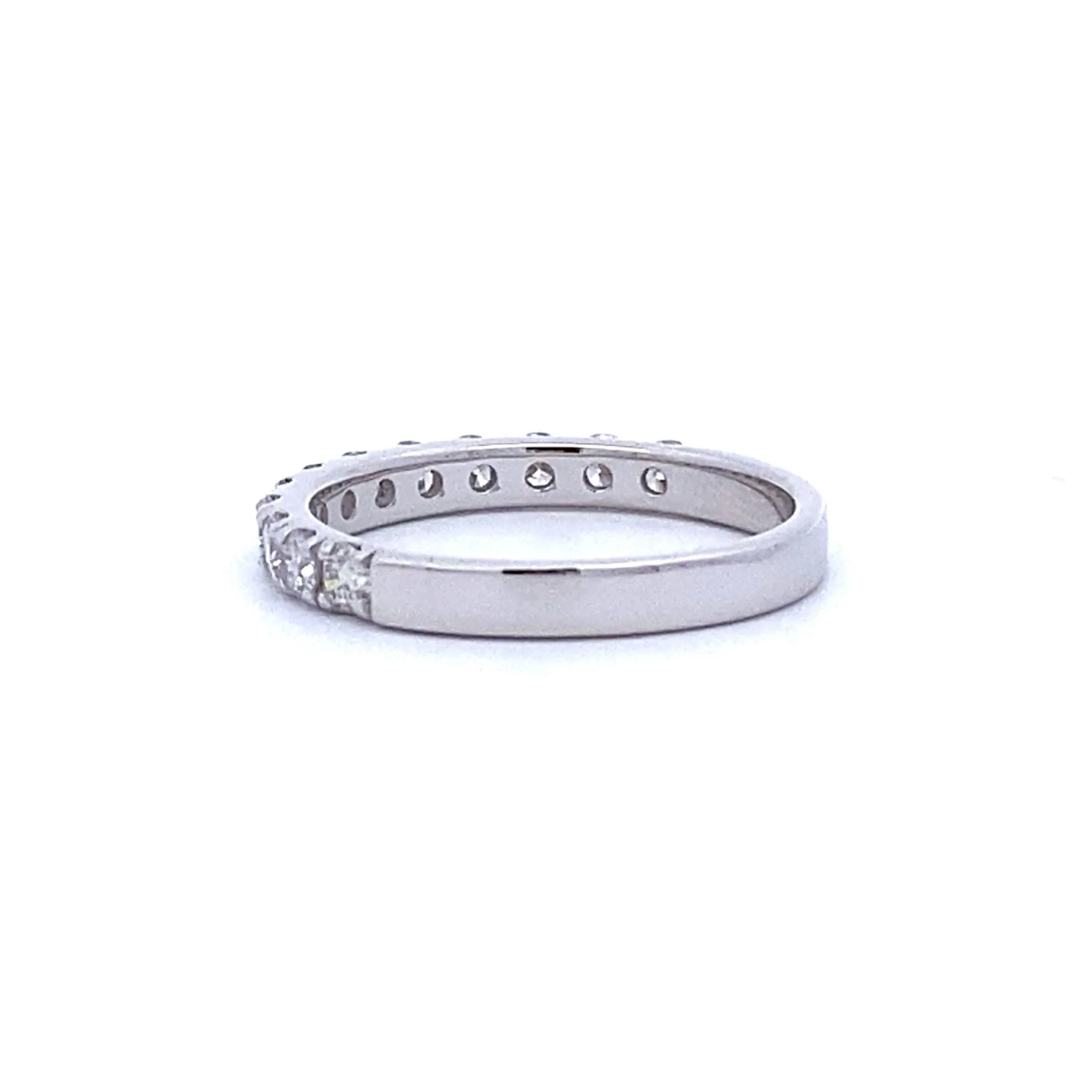 .75ct Diamond Wedding Band Ring 14KT White Gold - Image 4
