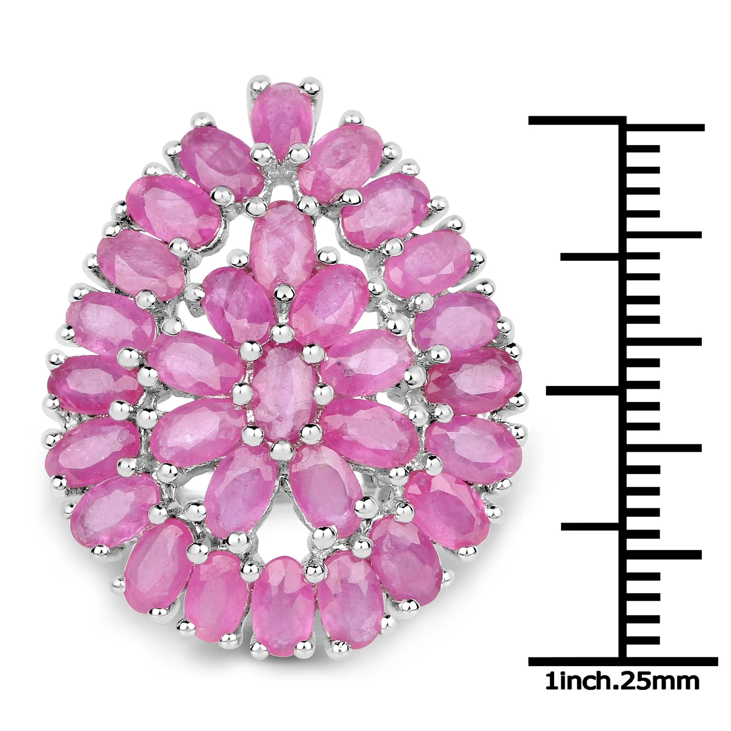 8.10 Carat Genuine Ruby .925 Sterling Silver Ring - Image 3