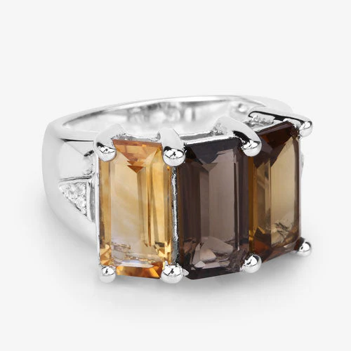 8.17 Carat Genuine Multi Stones .925 Sterling Silver Ring - Image 10