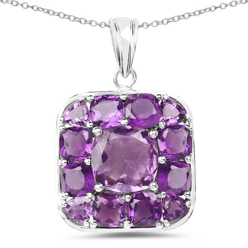8.20 Carat Genuine Amethyst .925 Sterling Silver Pendant - Image 4
