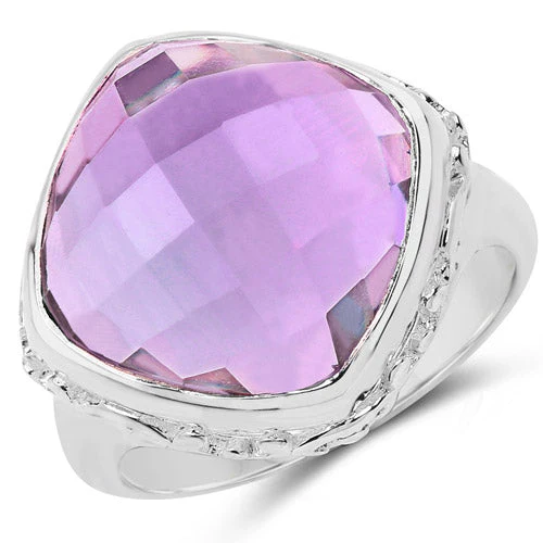 8.40 Carat Genuine Amethyst .925 Sterling Silver Ring - Image 4