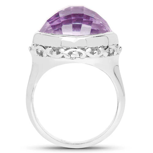 8.40 Carat Genuine Amethyst .925 Sterling Silver Ring - Image 5