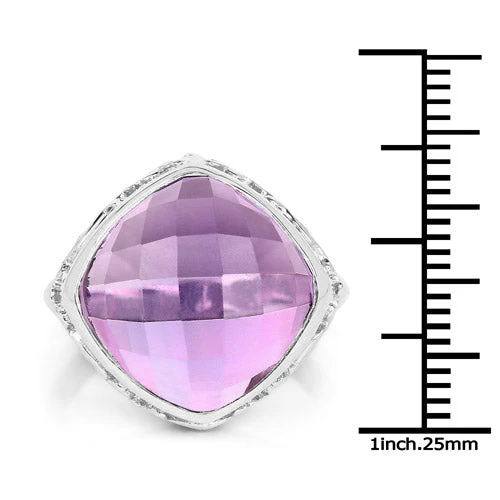 8.40 Carat Genuine Amethyst .925 Sterling Silver Ring - Image 6