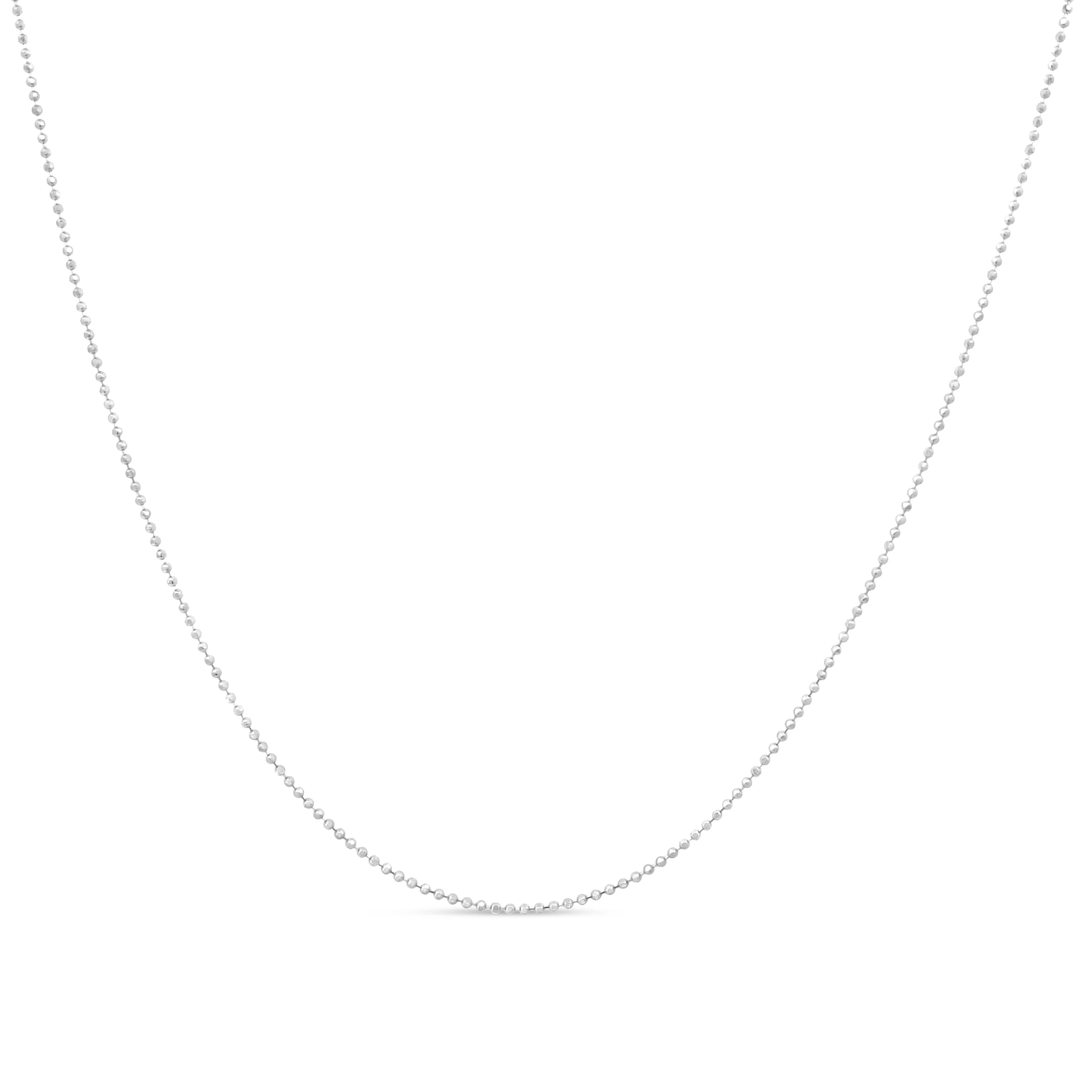 .925 Sterling Silver 0.7mm Slim and Dainty Unisex 18" Inch Ball Bead Chain Necklace - Image 9