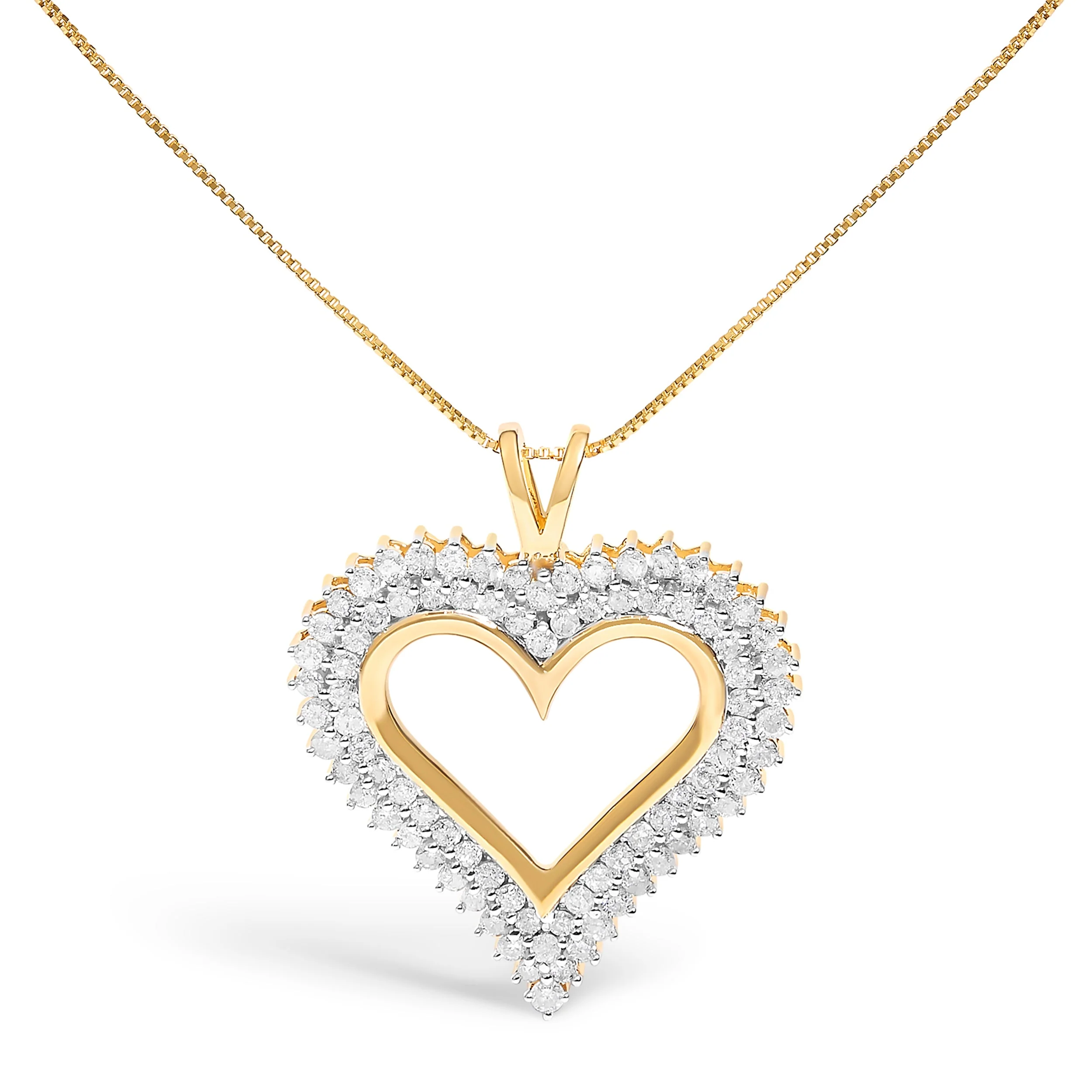.925 Sterling Silver 1.00 Cttw Diamond Heart 18" Pendant Necklace (I-J Color, I2-I3 Clarity) - Image 14