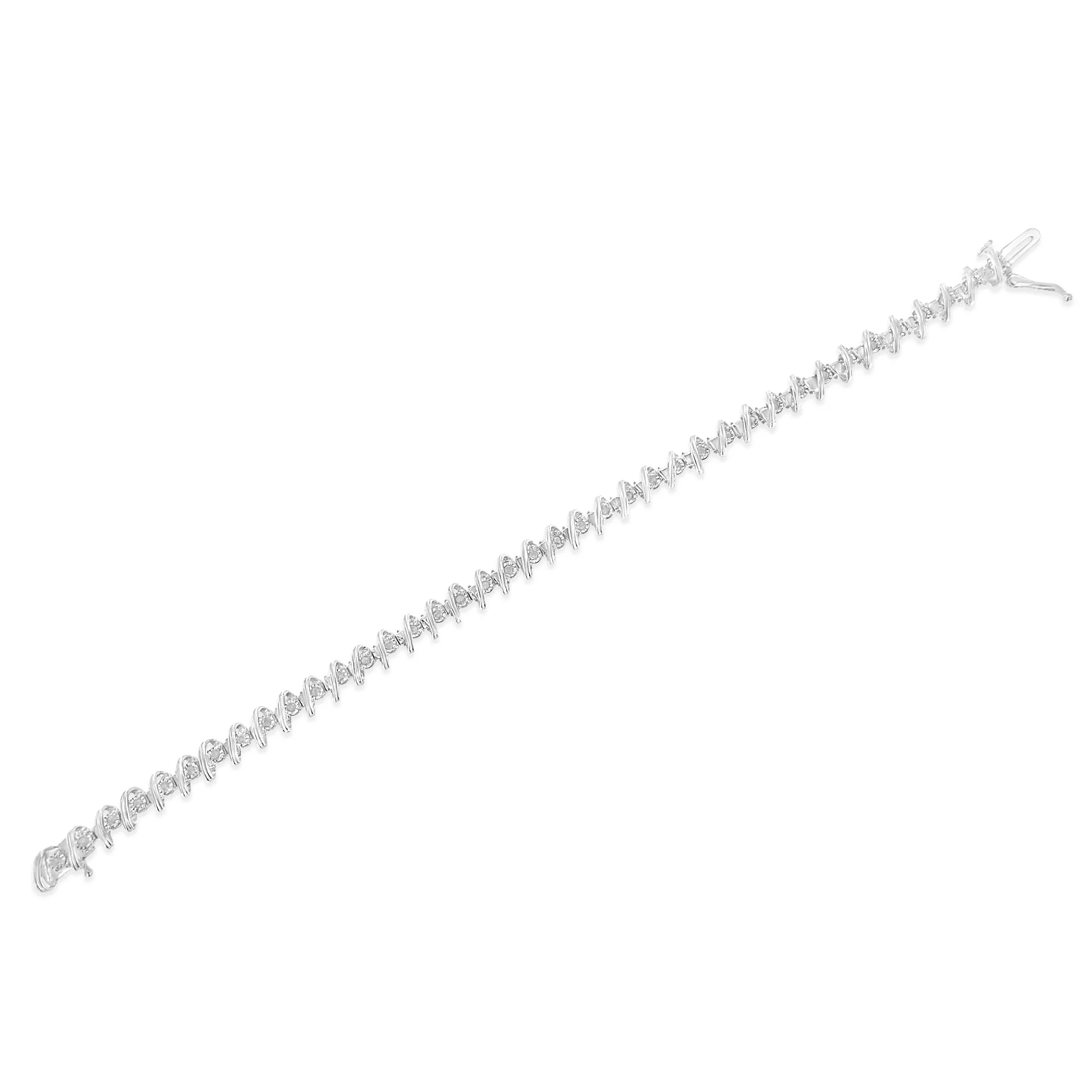 .925 Sterling Silver 1/2 Cttw Diamond Miracle-Set 7" Tennis Bracelet (I-J Color, I3 Clarity) - Image 10