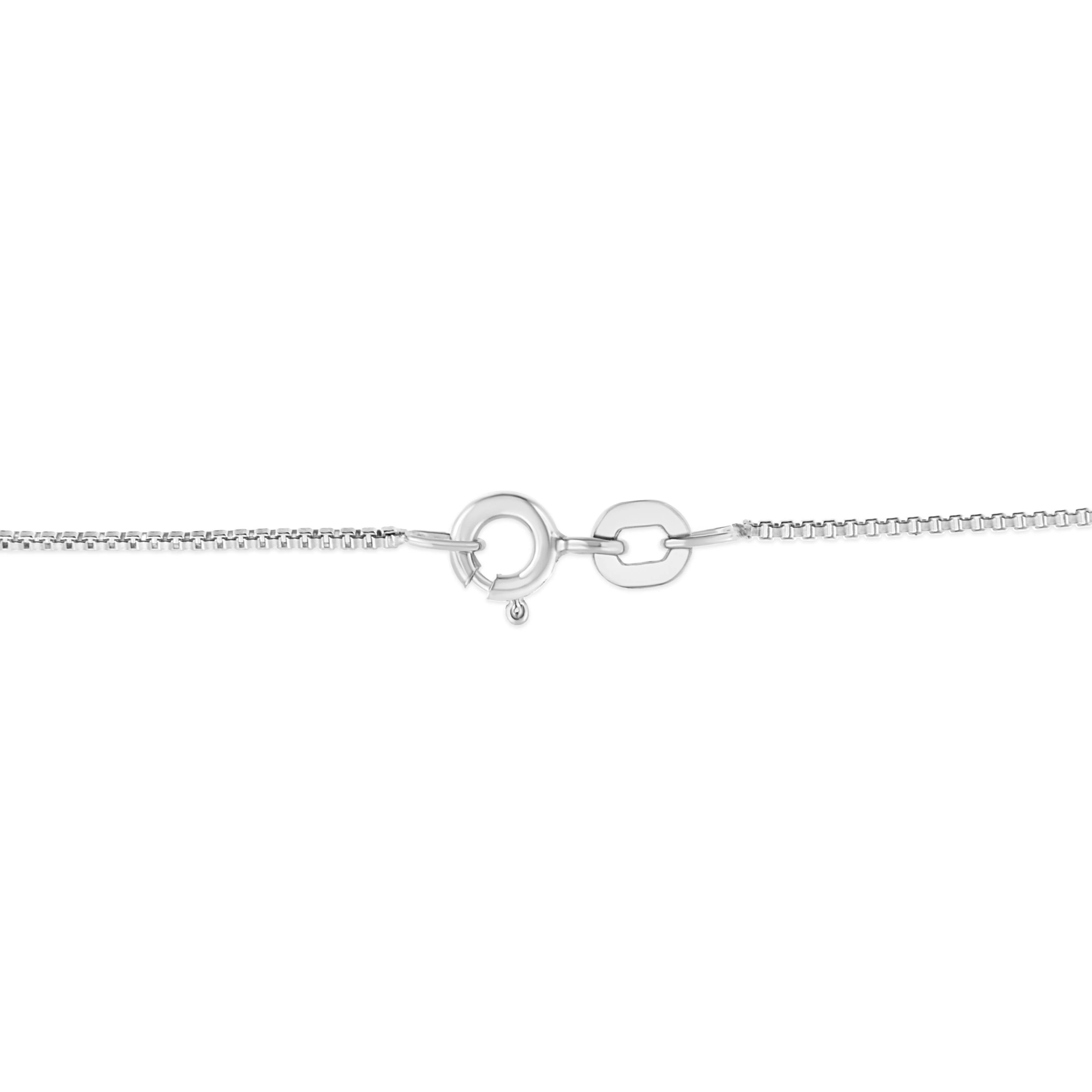 .925 Sterling Silver 1/2 Cttw Prong Set Treated Green Diamond Floral Cluster 18" Pendant Necklace (Green Color, I1-I2 Clarity) - Image 8