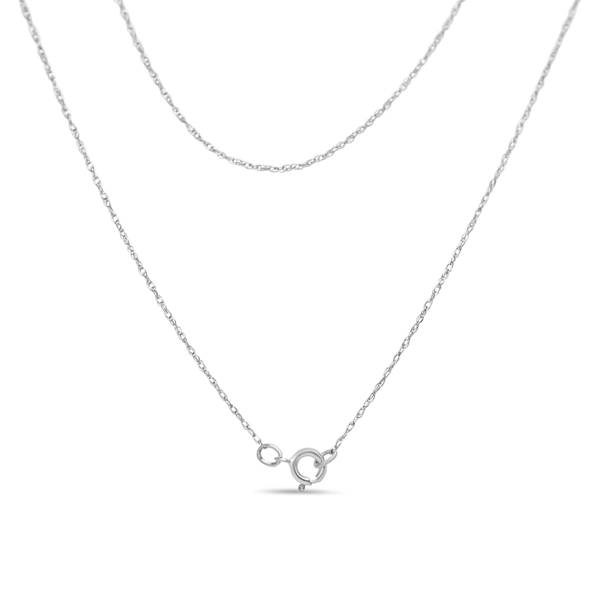 .925 Sterling Silver 1/4 Cttw Diamond Lock 18" Pendant Necklace with Paperclip Chain (H-I Color, SI2-I1 Clarity) - Image 4