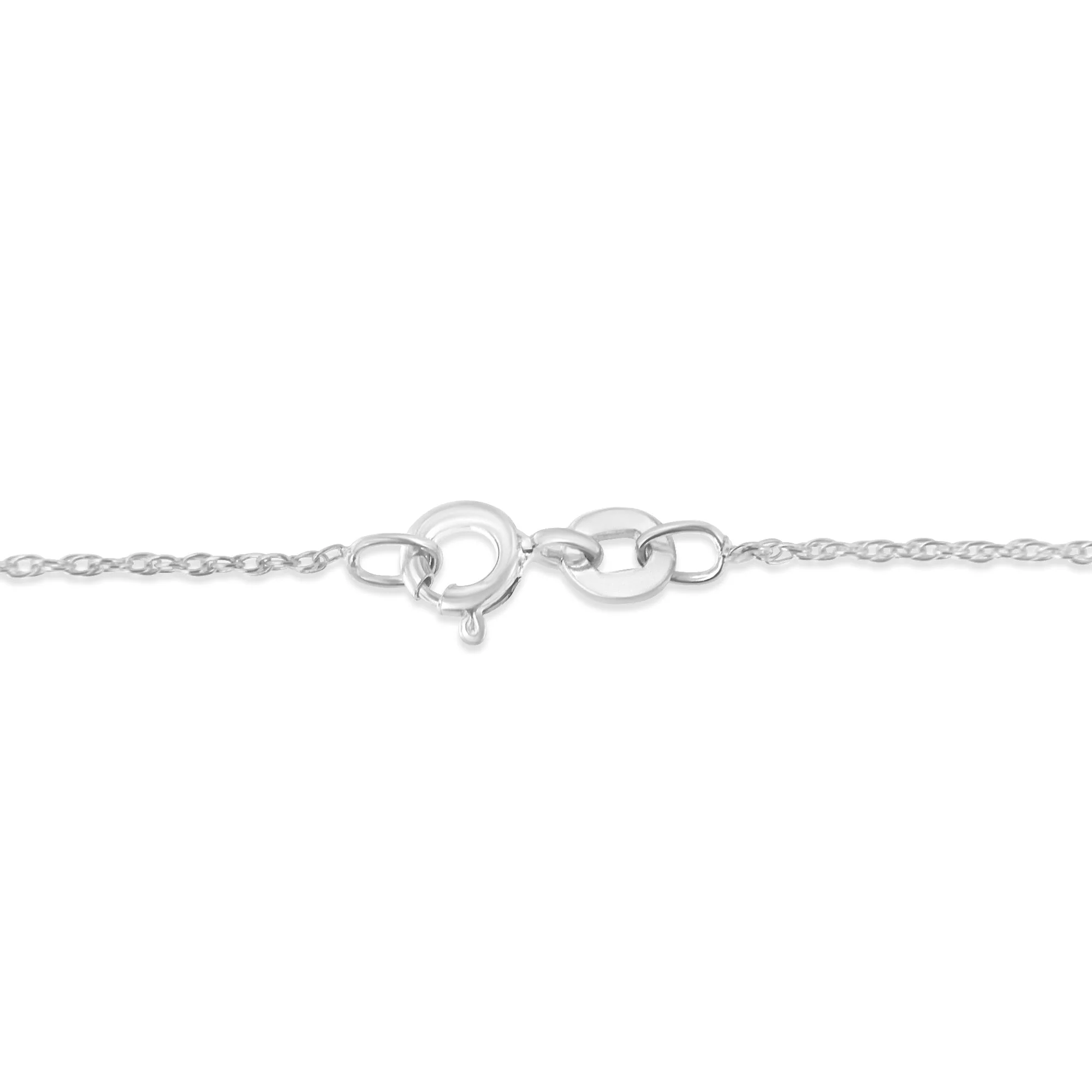 .925 Sterling Silver 1/6 Cttw Brilliant-Cut Diamond Miracle-Set Shared Prong Cross 18" Pendant Necklace (I-J Color, I2-I3 Clarity) - Image 3