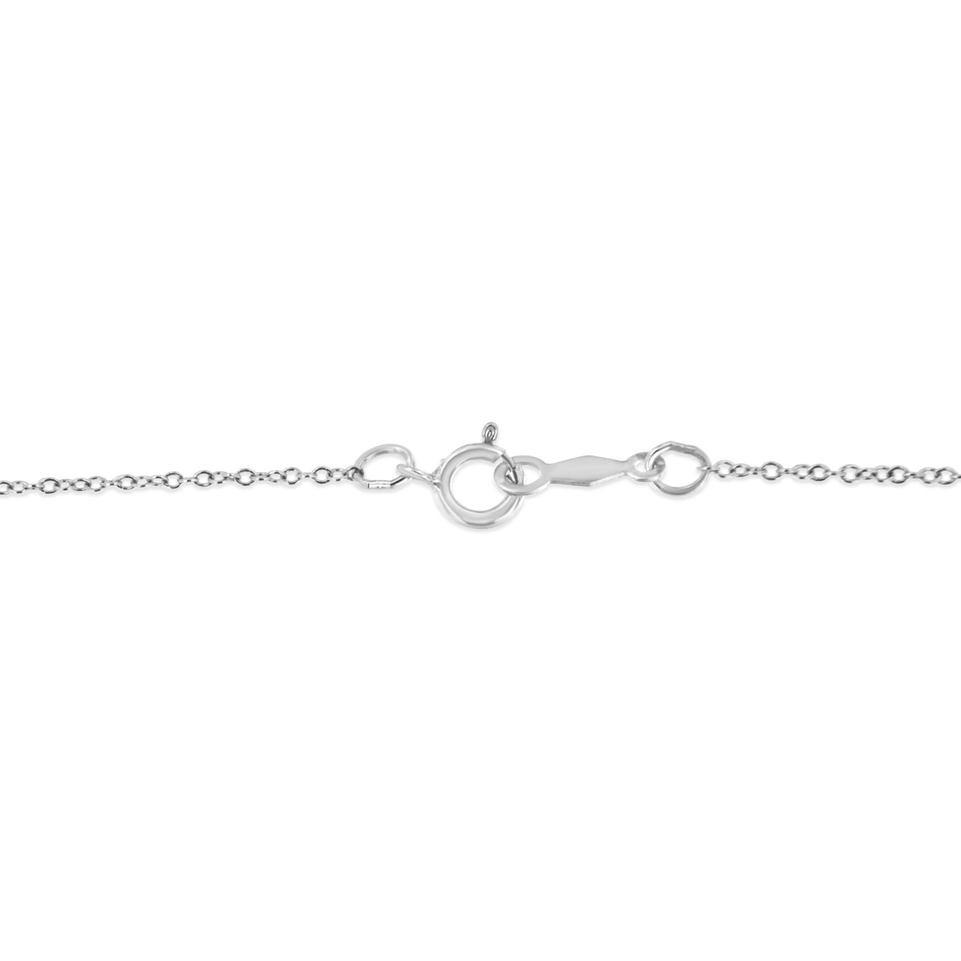 .925 Sterling Silver 6x6MM Cushion Shaped Natural Purple Amethyst and Diamond Accented Bale 18" Inch Pendant Necklace (I-J Color, I1-I2 Clarity) - Image 4