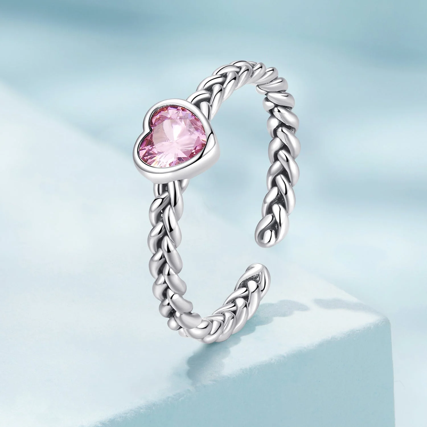 925 Sterling Silver Love CZ Ring for Women - Image 2