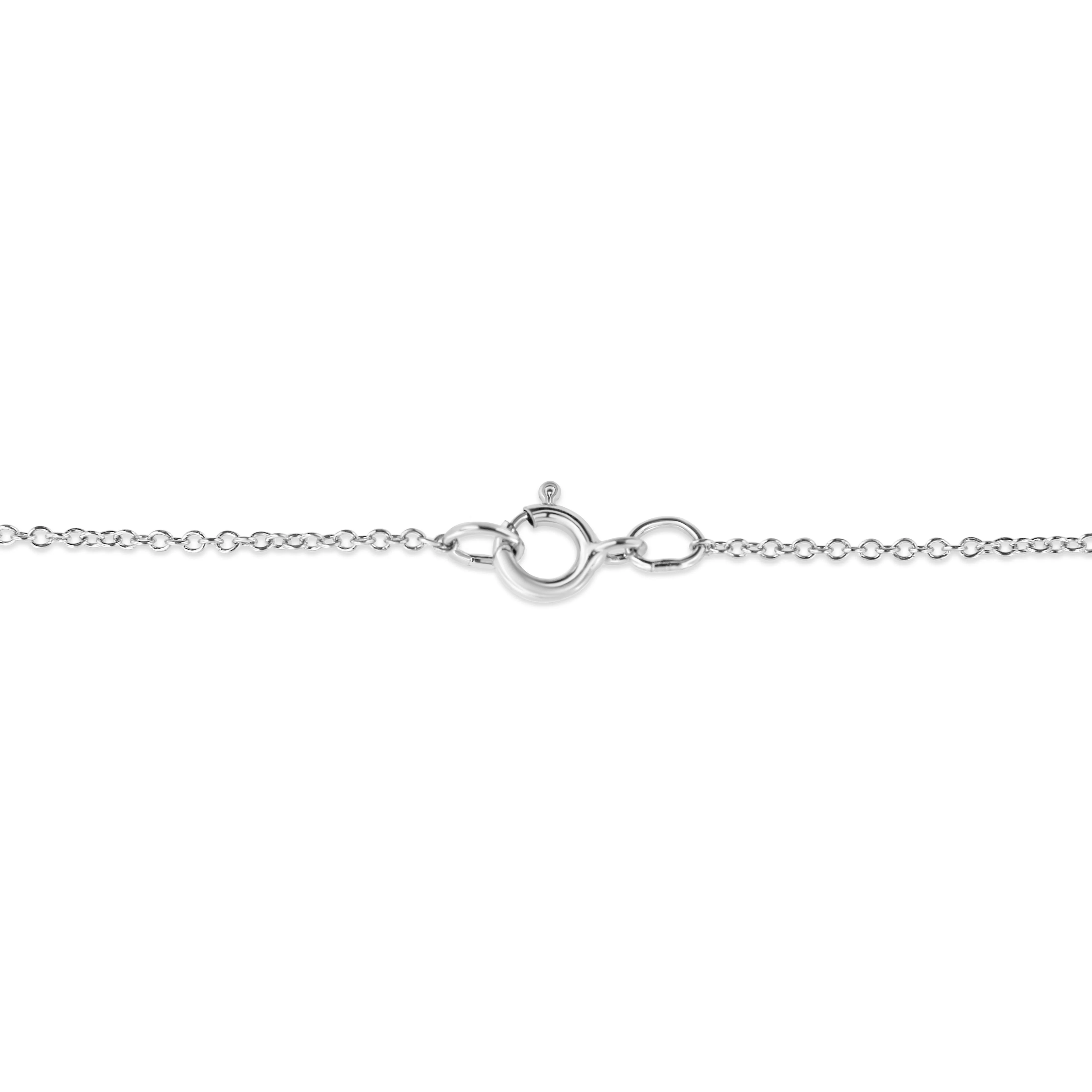 .925 Sterling Silver Prong-Set Diamond Accent Double Heart 18" Pendant Necklace (I-J Color, I1-I2 Clarity) - Image 7