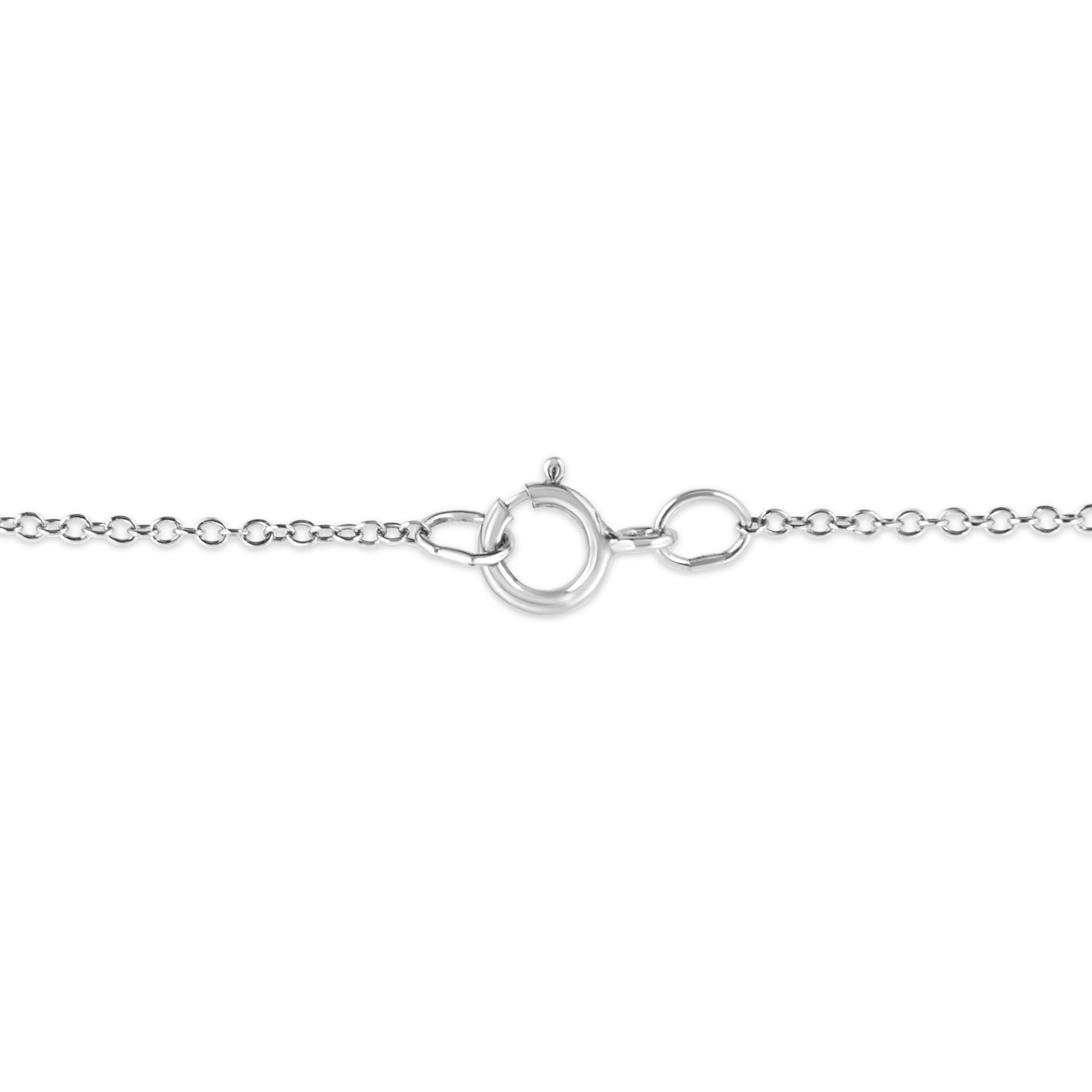 .925 Sterling Silver Prong-Set Diamond Accent Starfish Pendant Necklace (I-J Color, I1-I2 Clarity) - Size 18" - Image 4