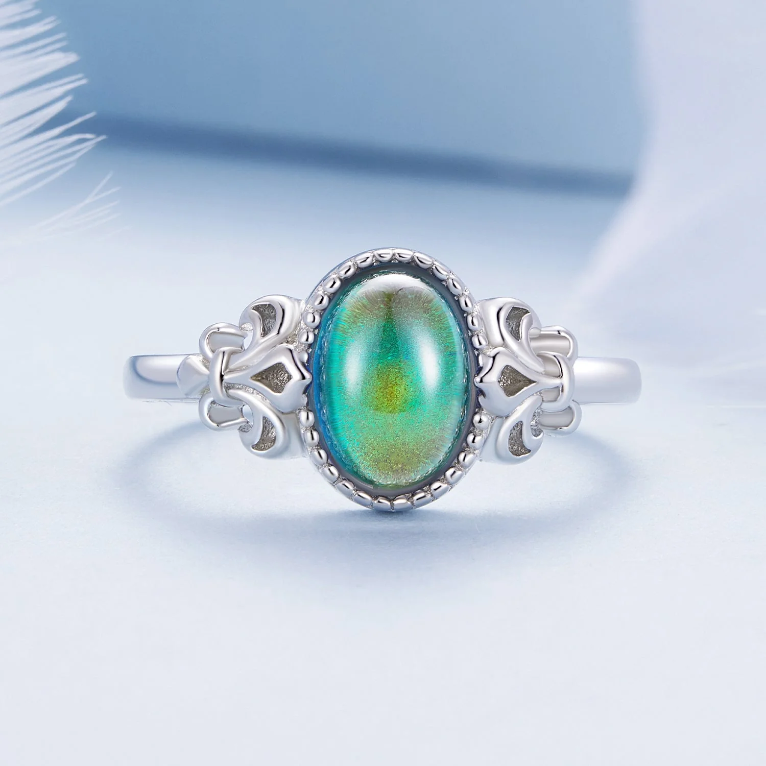 925 Sterling Silver Ring 1.7mm Size 6.0 with Transparent Glass for Women - Image 5