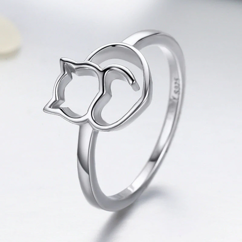 925 Sterling Silver Ring Size 5.0 with Platinum Plating for Women - Image 4