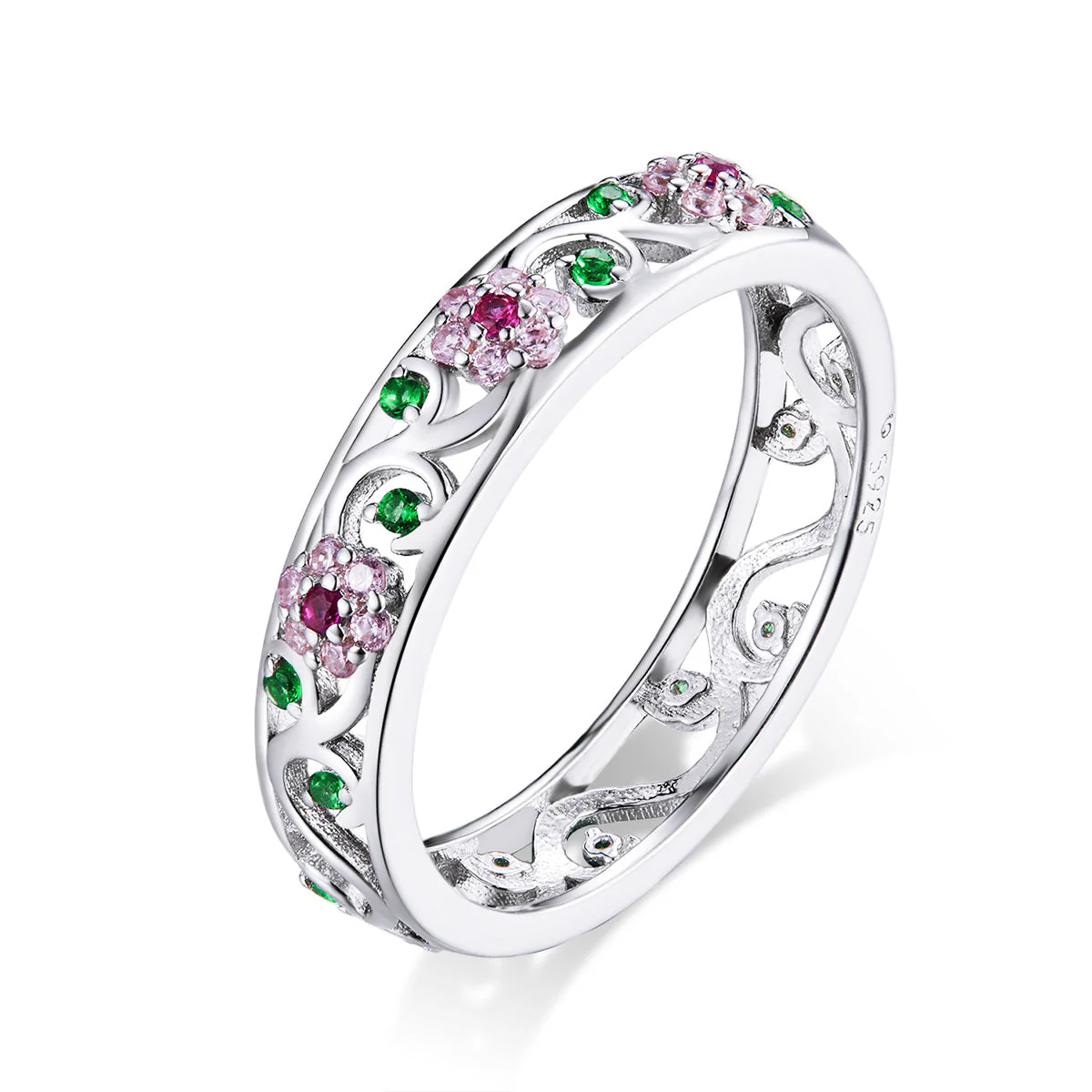 925 Sterling Silver Ring with Pavé Setting CZ - Size 6.0 - Image 2