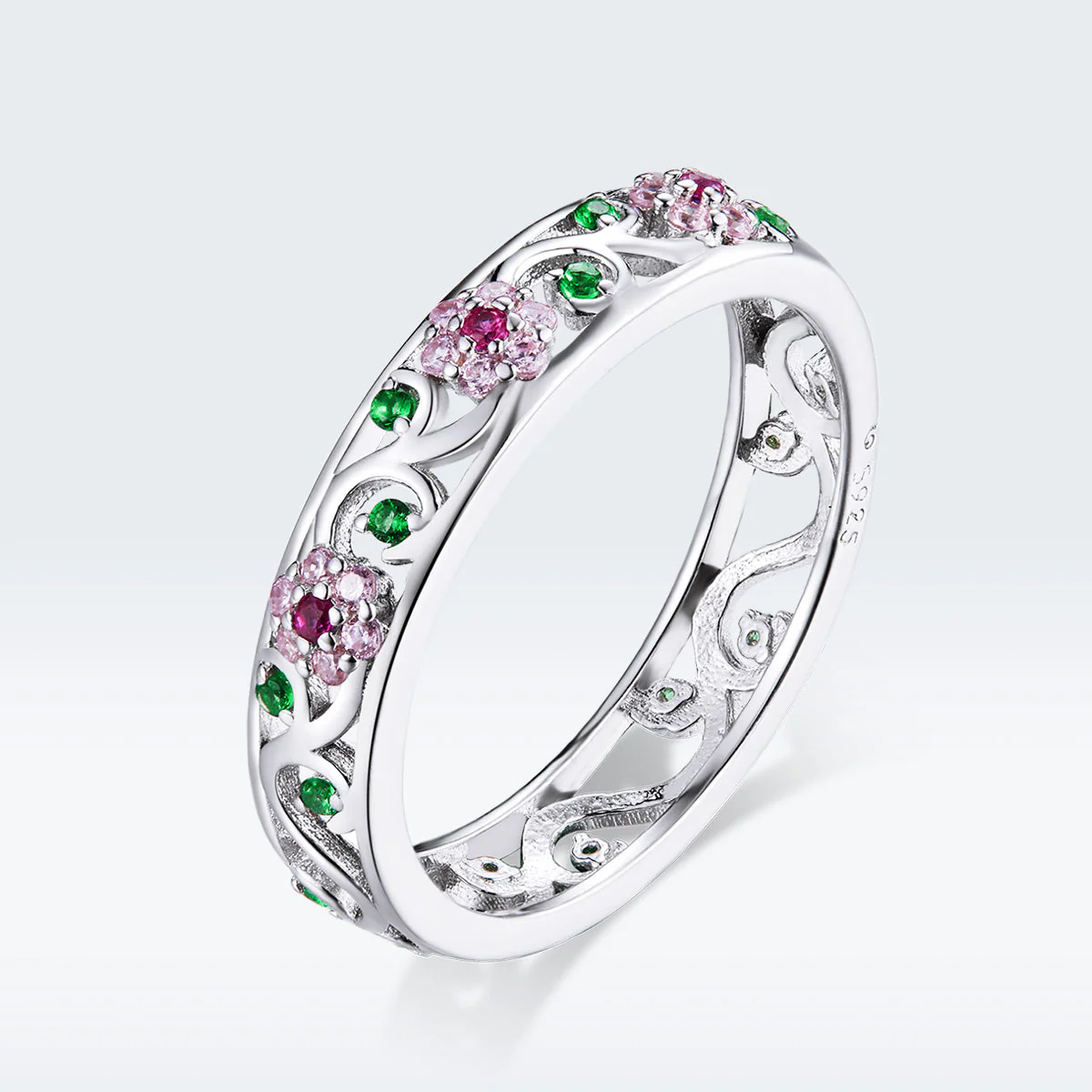 925 Sterling Silver Ring with Pavé Setting CZ - Size 6.0 - Image 3