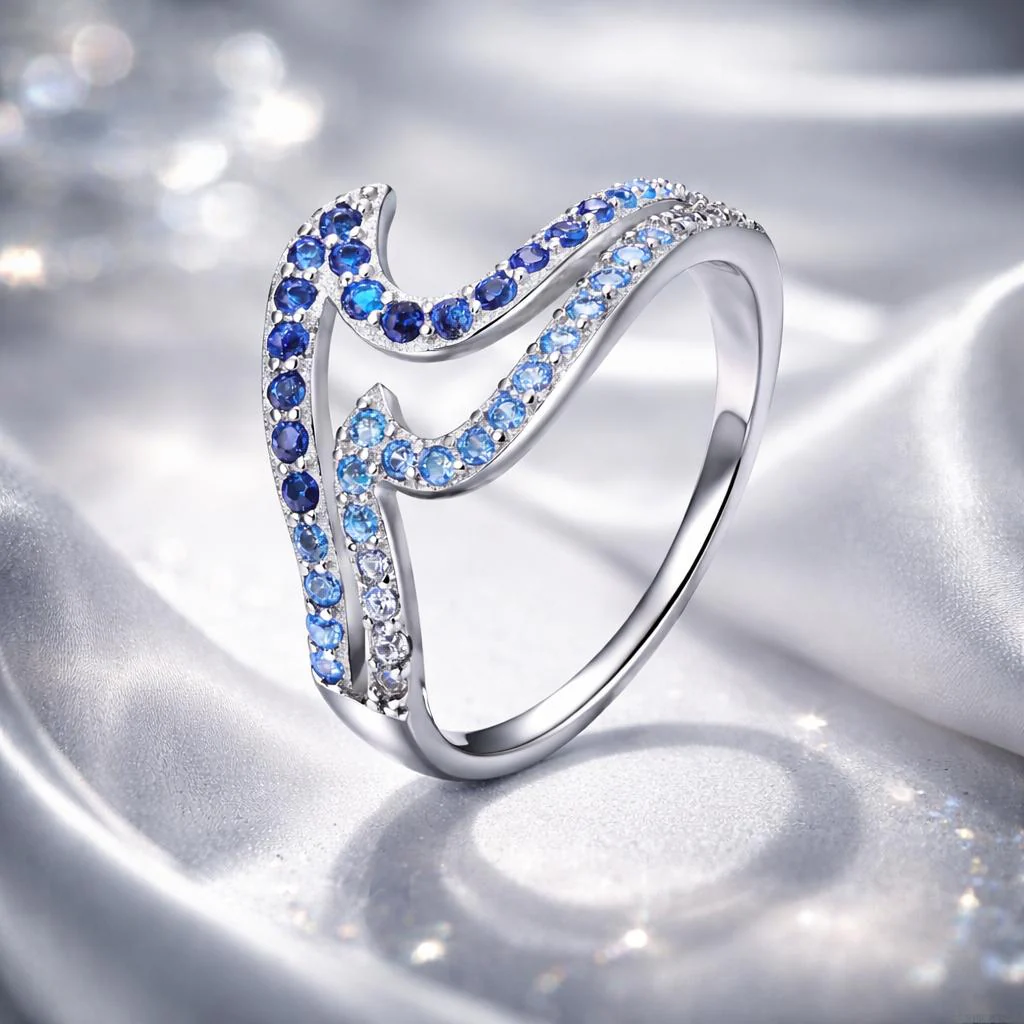 925 Sterling Silver Size 6.0 White Gold Plated CZ Ring for Women - Image 2
