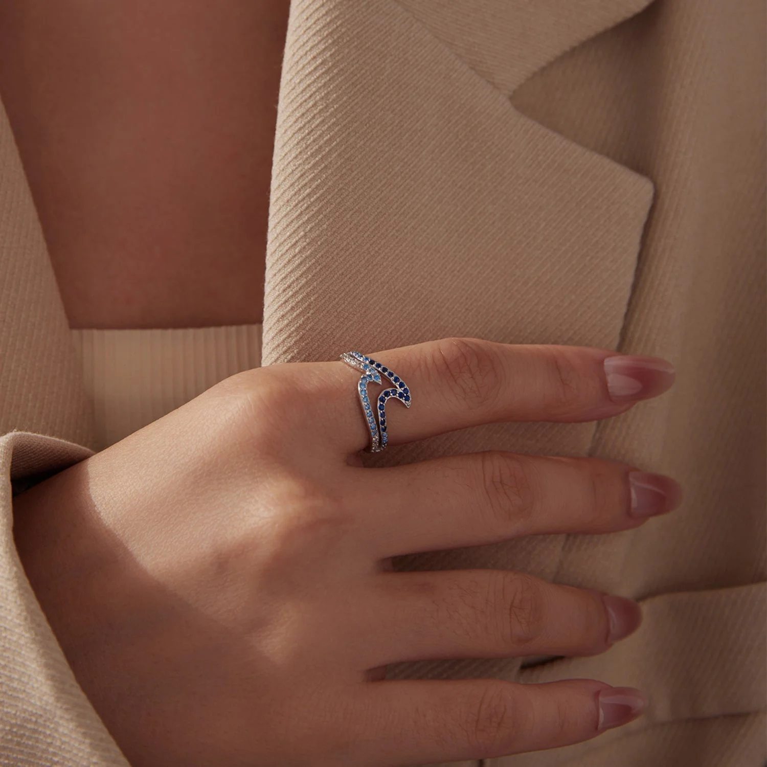 925 Sterling Silver Size 6.0 White Gold Plated CZ Ring for Women - Image 8
