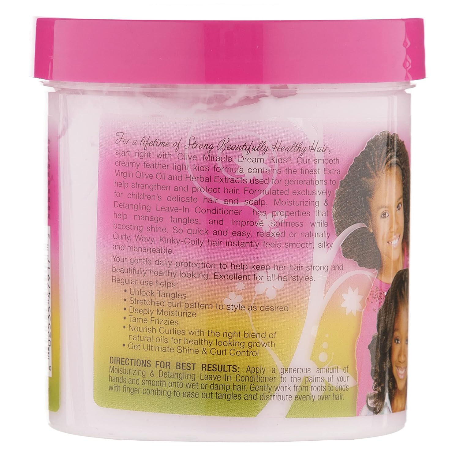 African Pride Dream Kids Olive Miracle Detangling Moisturizing Leave-In Conditioner - Contains Olive Oil, Moisturizes & Nourishes Coils & Hair Curls, 15 Oz - Image 2