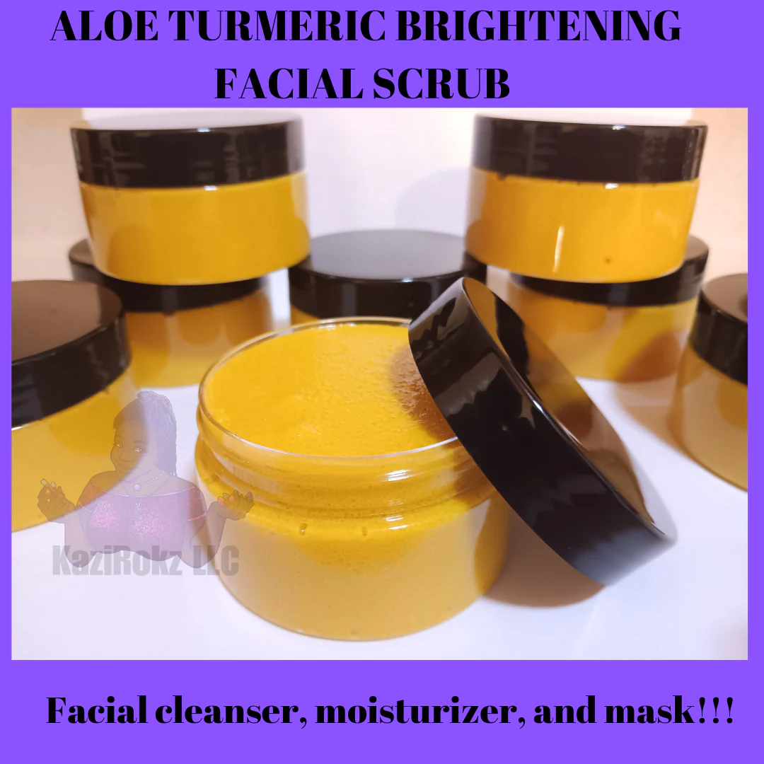 Aloe Turmeric Brightenig Facial Scrub (100% Veganl /Cruelty Free)4oz - Image 2