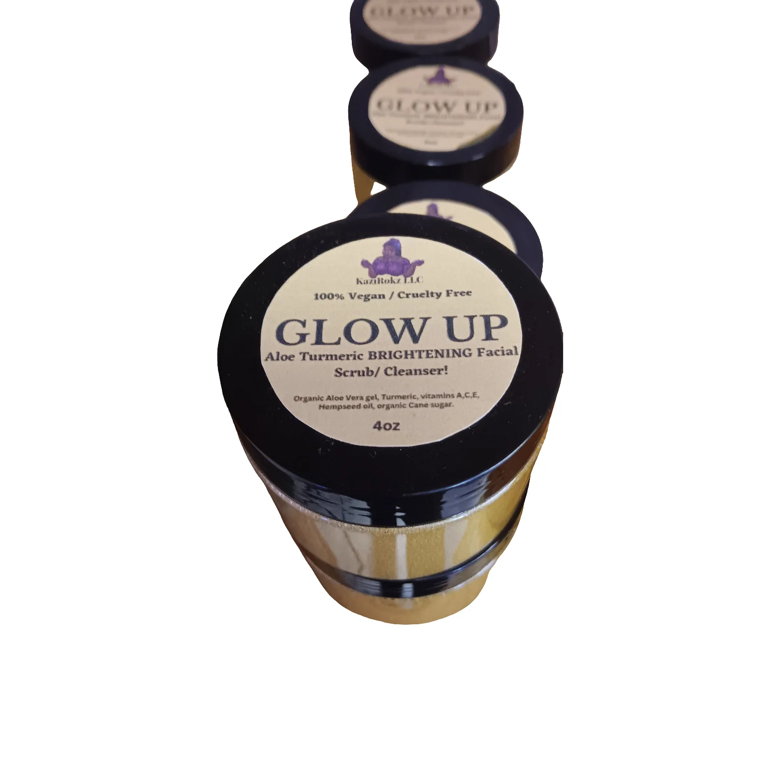 Aloe Turmeric Brightenig Facial Scrub (100% Veganl /Cruelty Free)4oz - Image 5