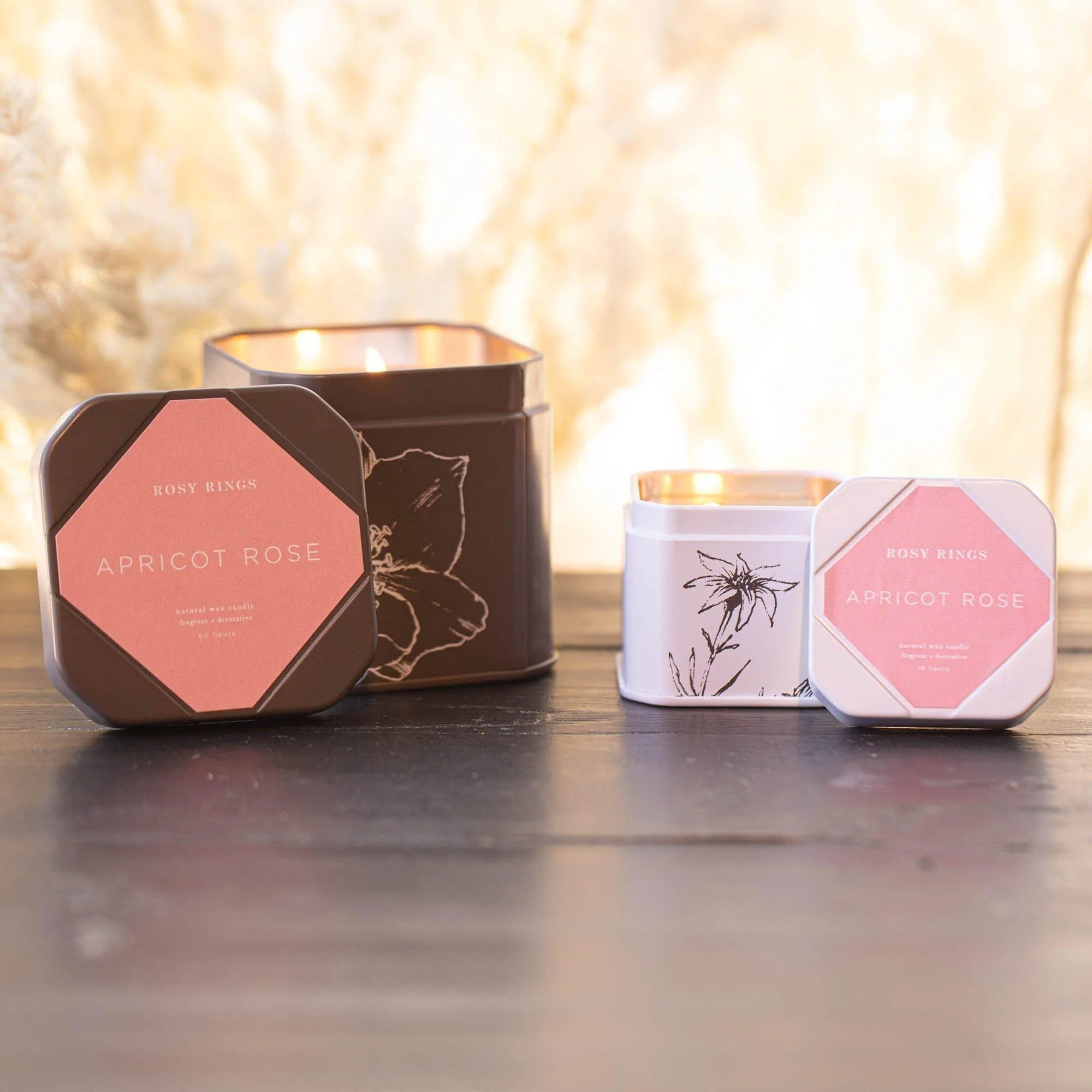 Petite Tin Candle - Apricot Rose - Image 5