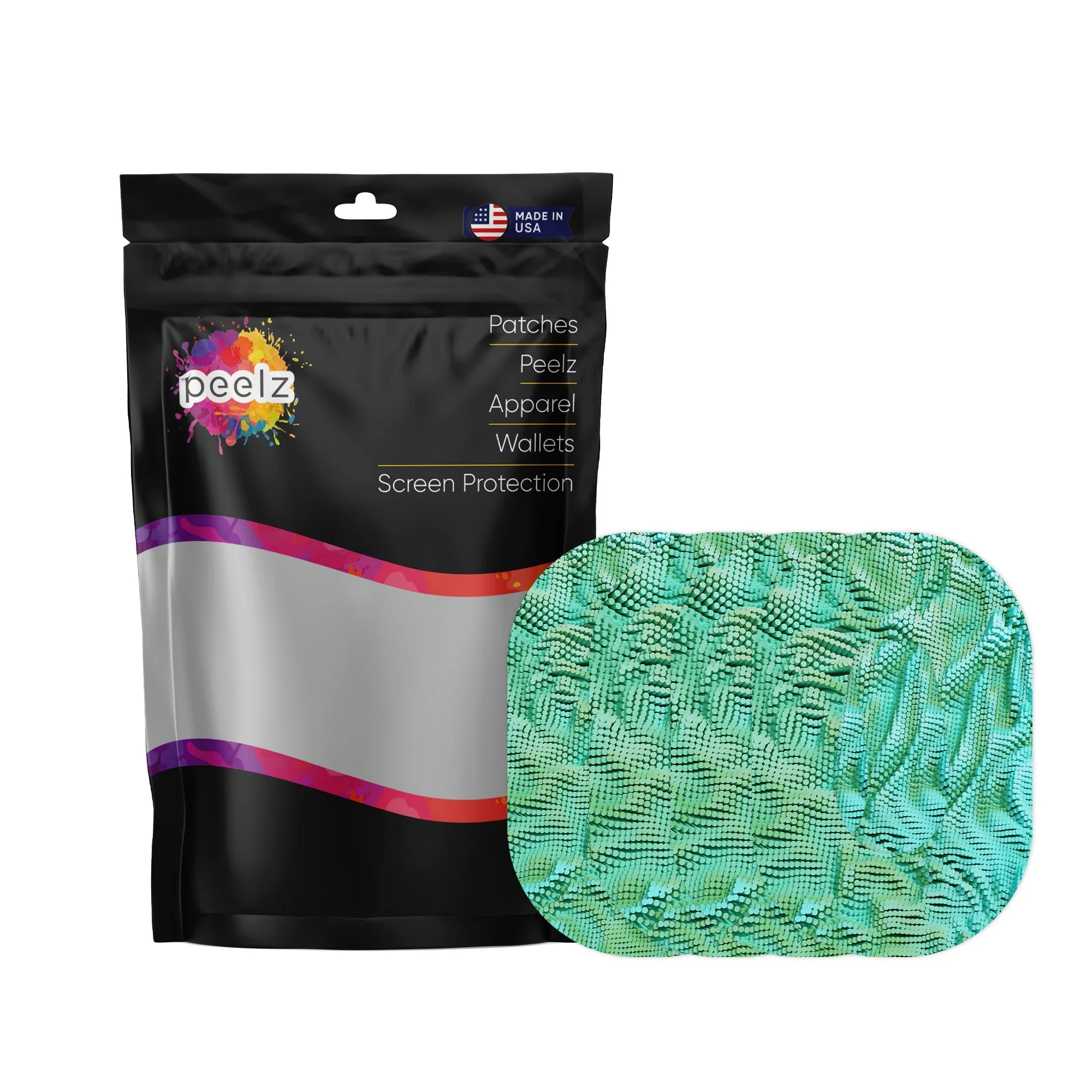 Aqua Ripple Patch  Tape Designed for the DEXCOM G6 - Image 2