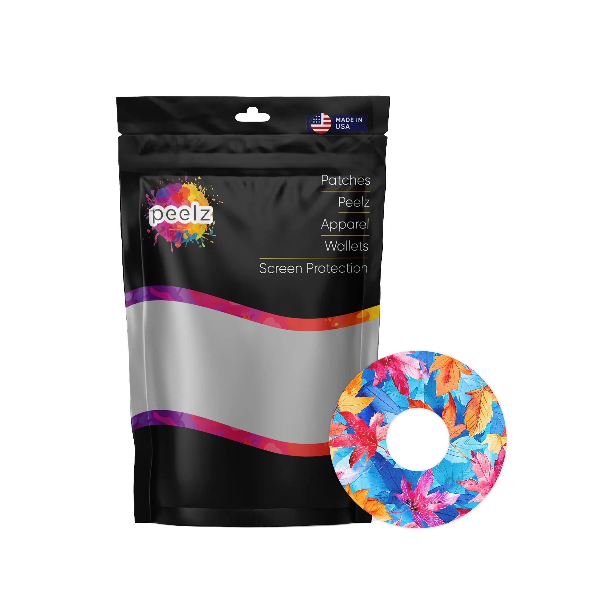 Autumn Leaves FreeStyle Libre 3 Plus & Lingo  Patch Tape - Pump Peelz - Image 2