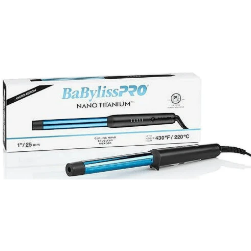 BaBylissPRO Nano Titanium Matte-Black 1 Curling Wand