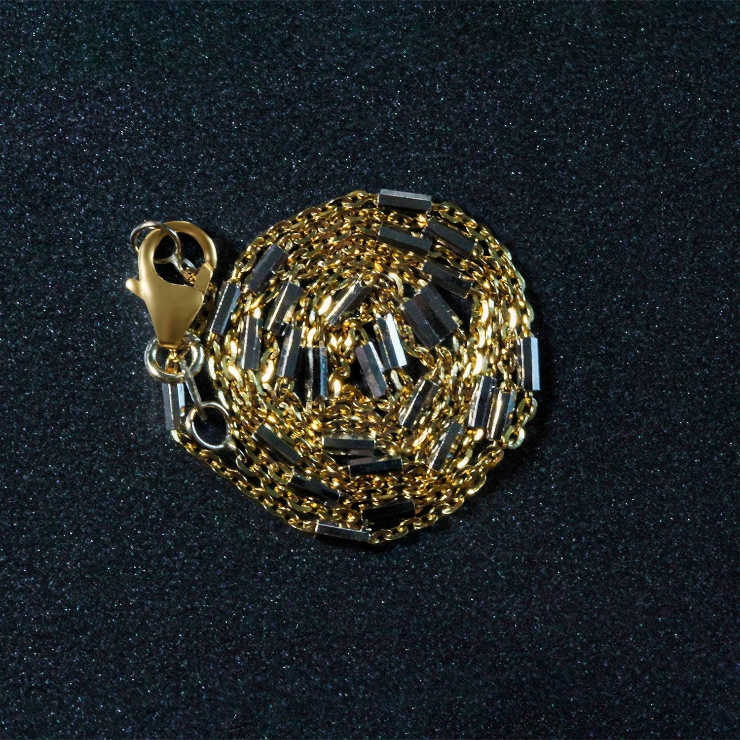 Bar Links Pendant Chain in 14k Two Tone Gold (1.4mm) - Image 12