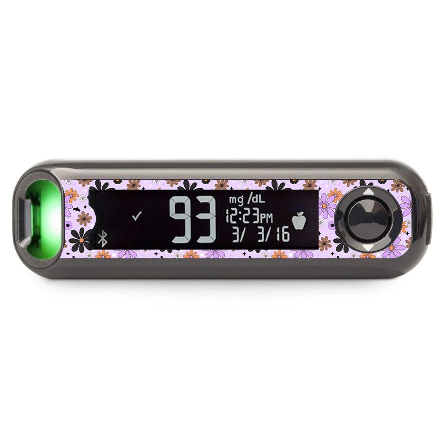 Batty Blooms Bayer Contour© Next One Glucometer Sticker - Pump Peelz